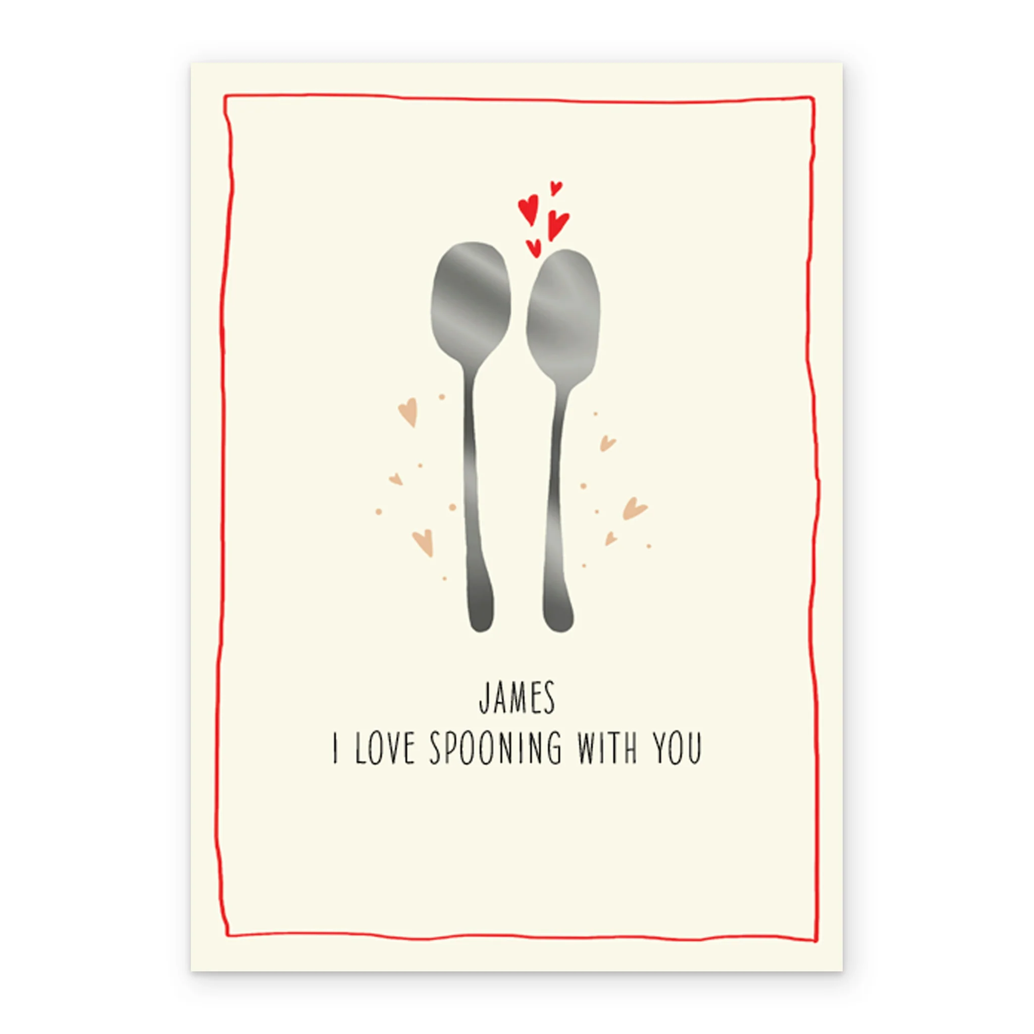Personalised Editable Funny Spoons Card for Husband - Image 2