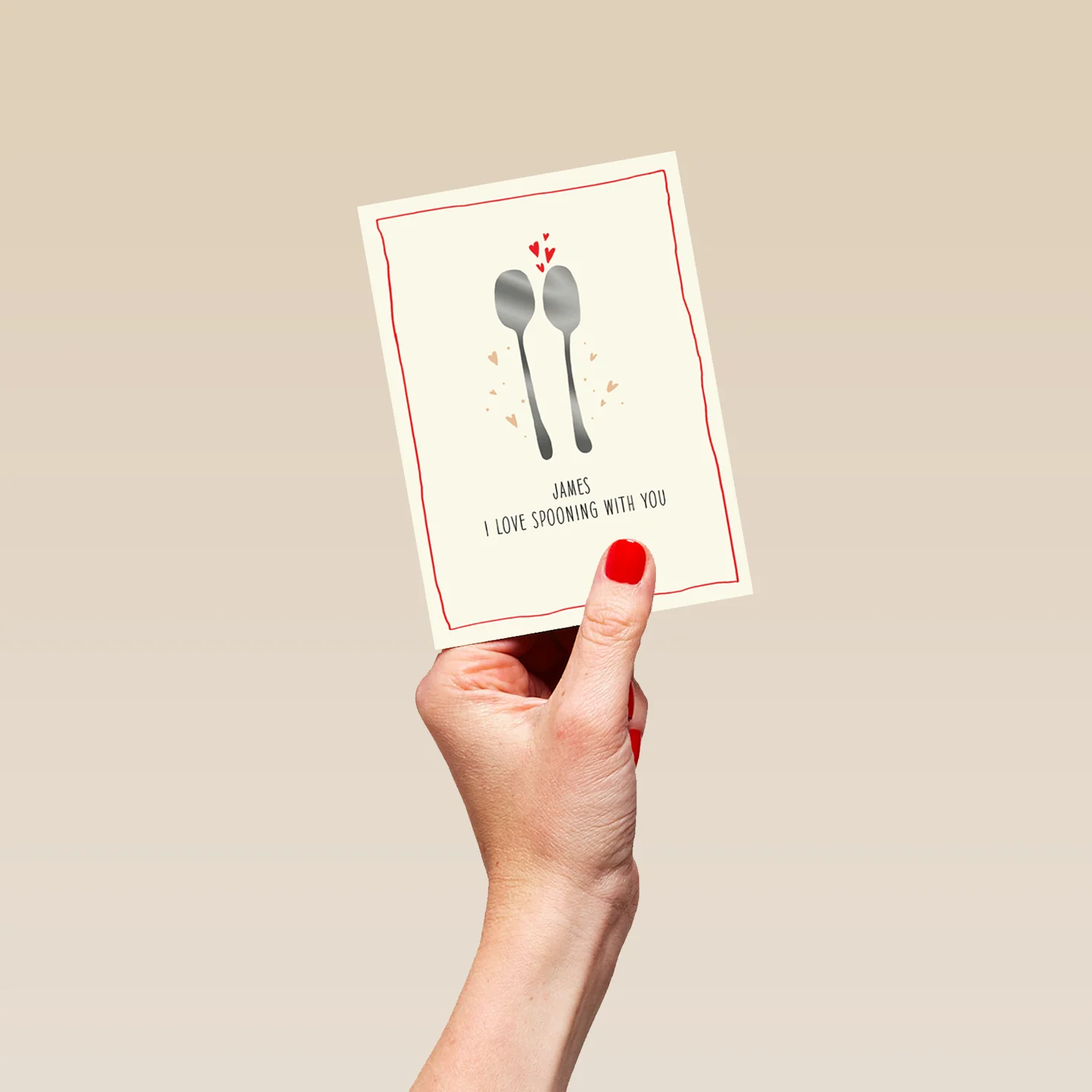 Personalised Editable Funny Spoons Card for Husband - Image 4