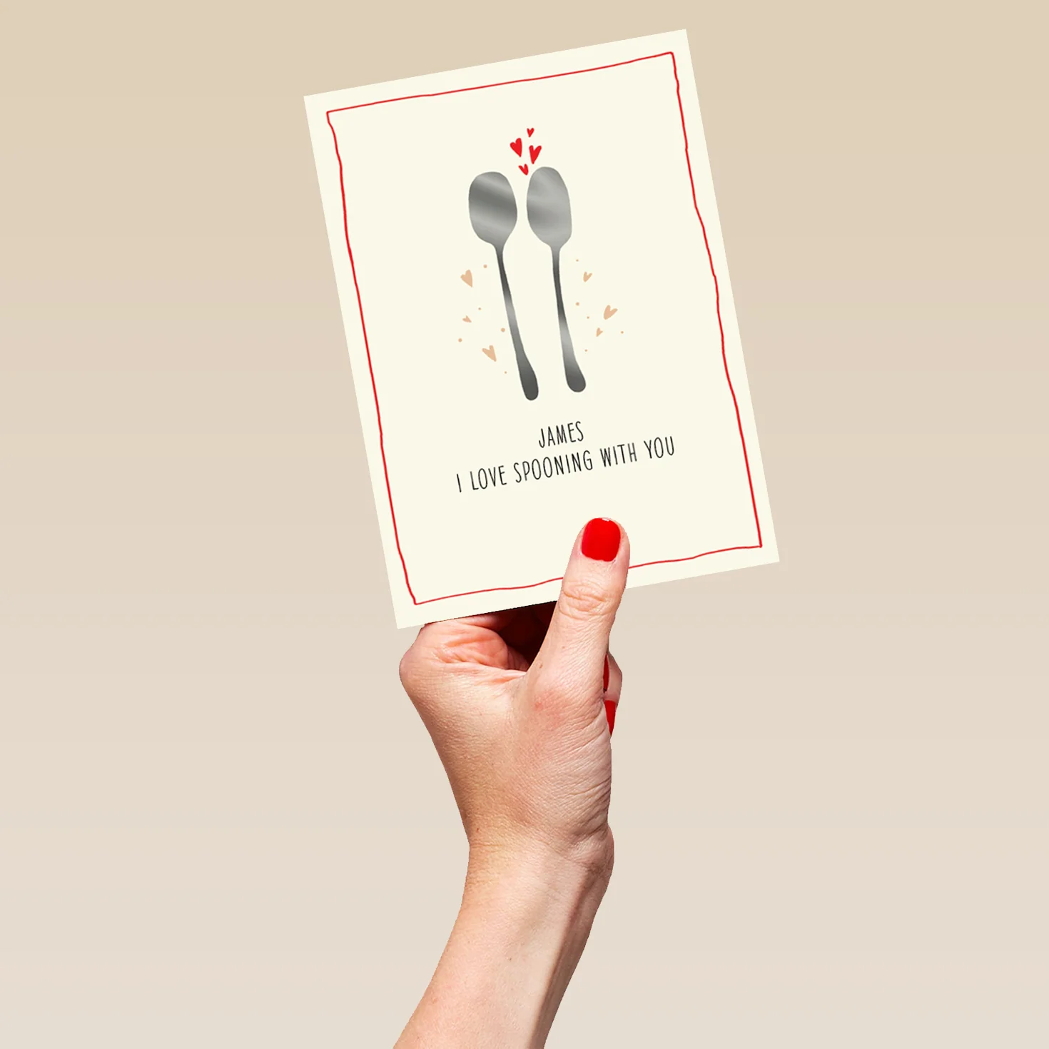 Personalised Editable Funny Spoons Card for Husband - Image 5