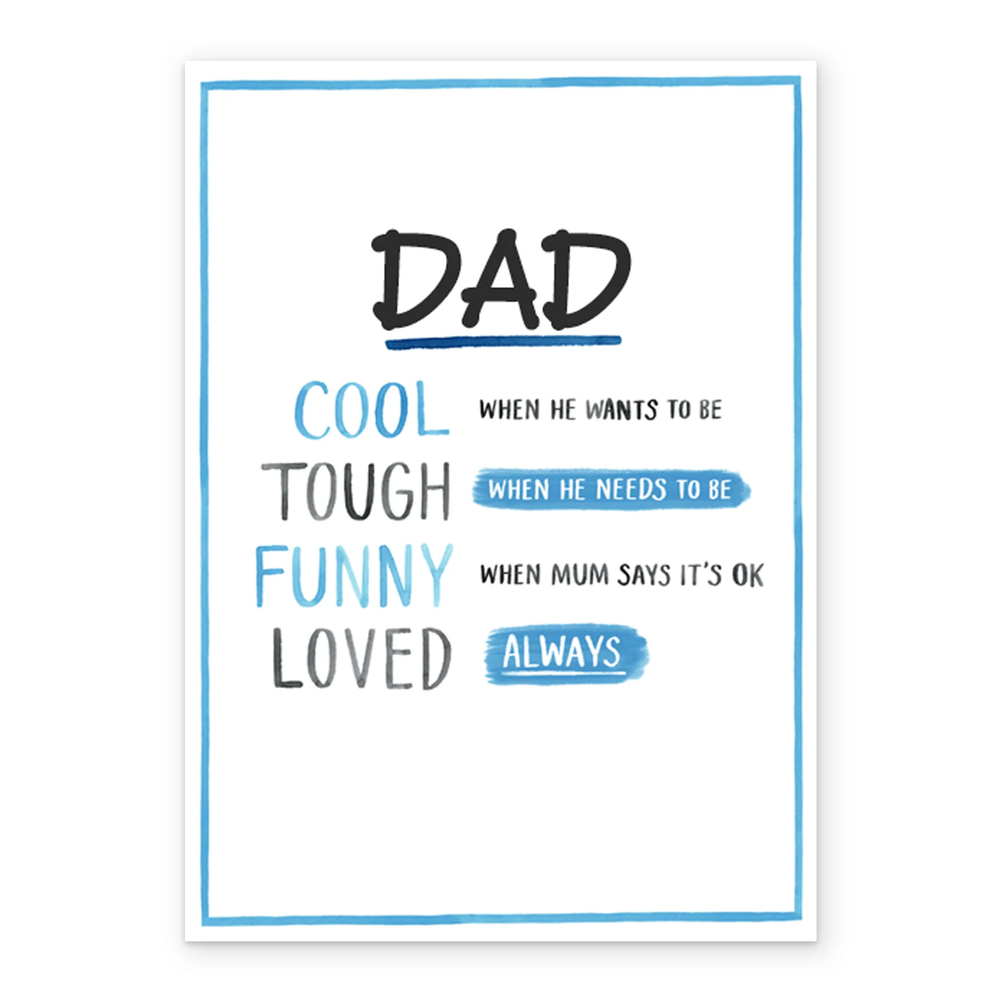 Personalised Editable Funny Text Cool Dad Card - Image 2