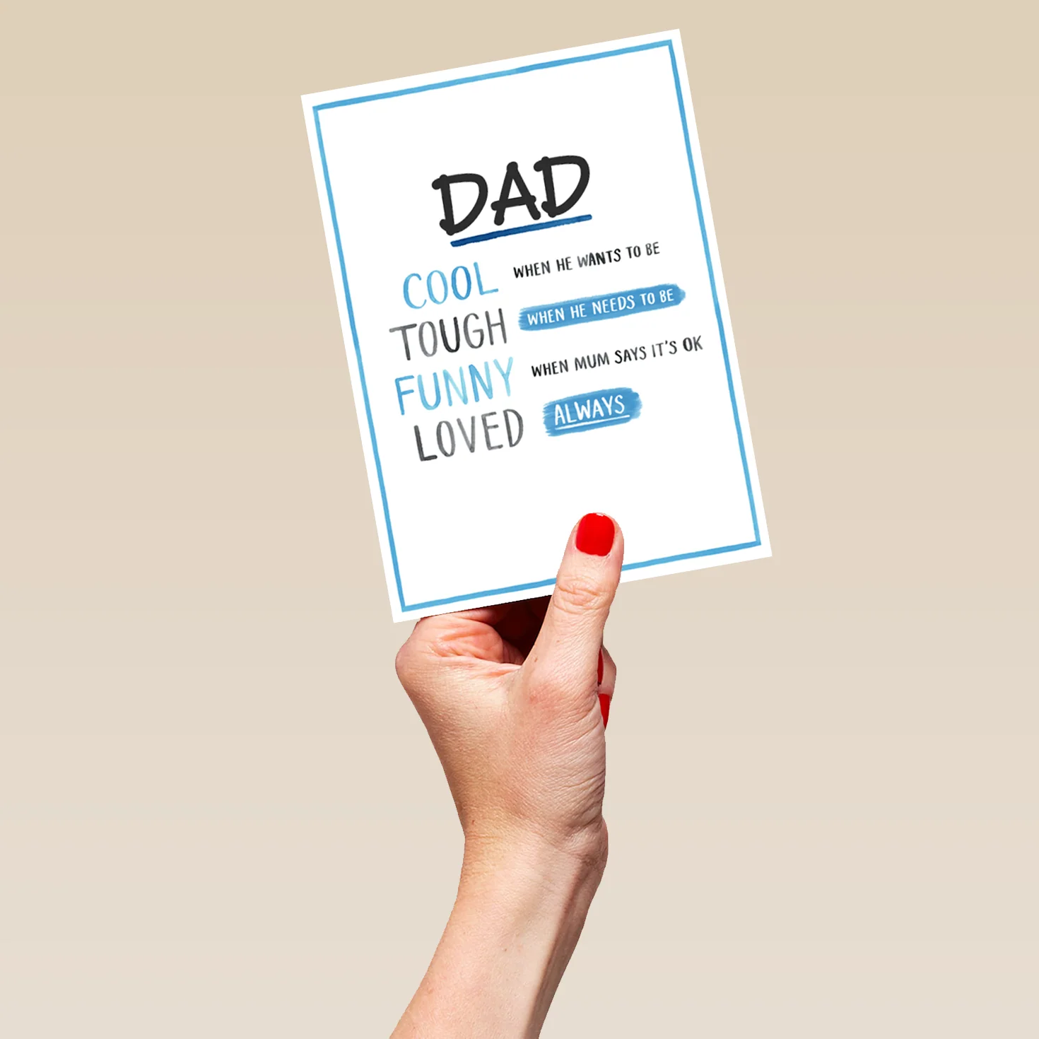 Personalised Editable Funny Text Cool Dad Card - Image 5