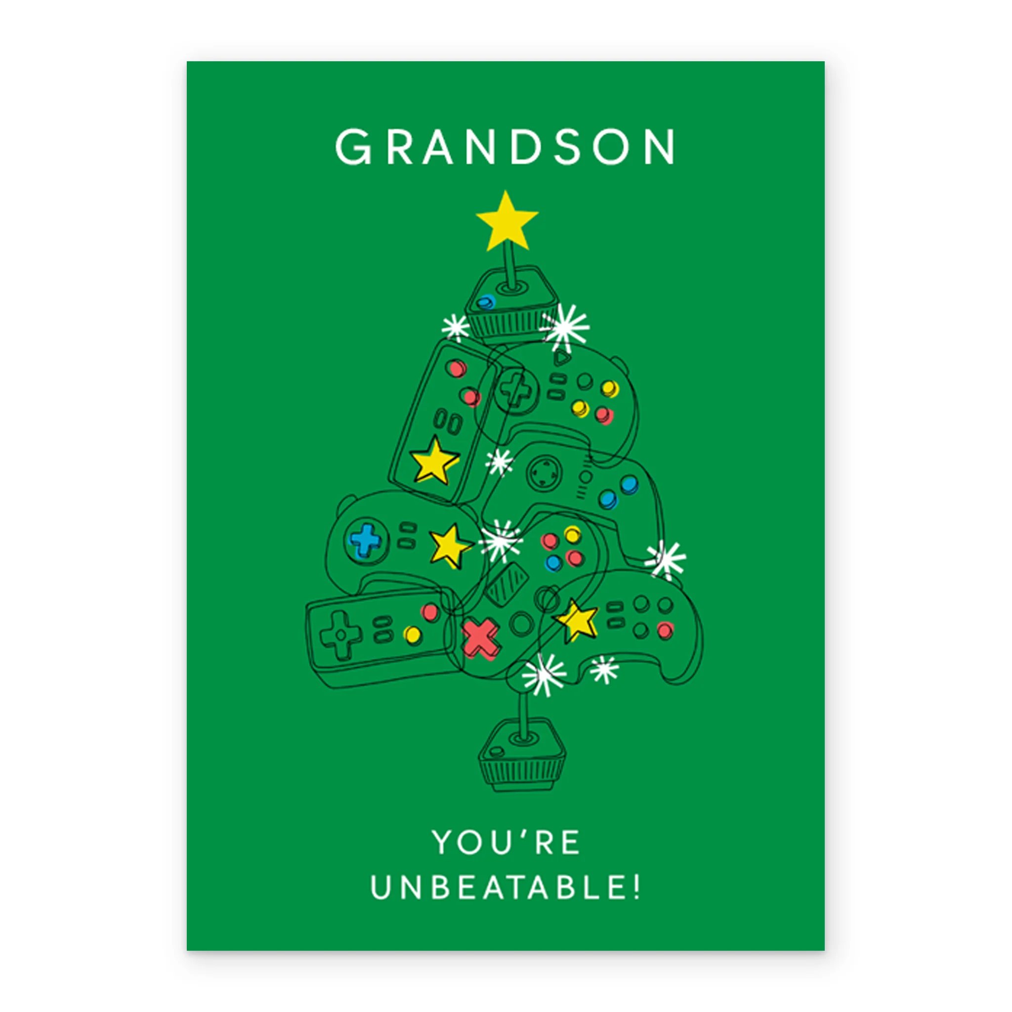 Personalised & Editable Game Console Christmas Card for Grandson - Image 2