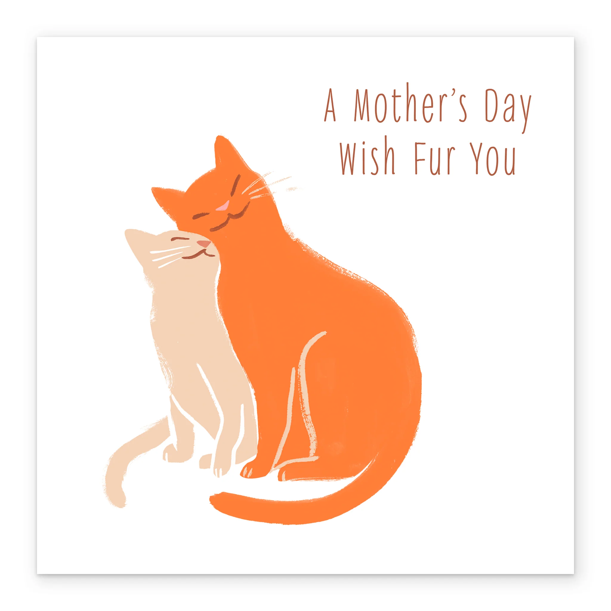Personalised Editable Ginger Cats Mother's Day Card - Image 2