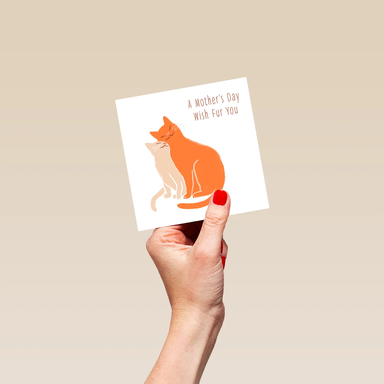 Personalised Editable Ginger Cats Mother's Day Card - Image 4
