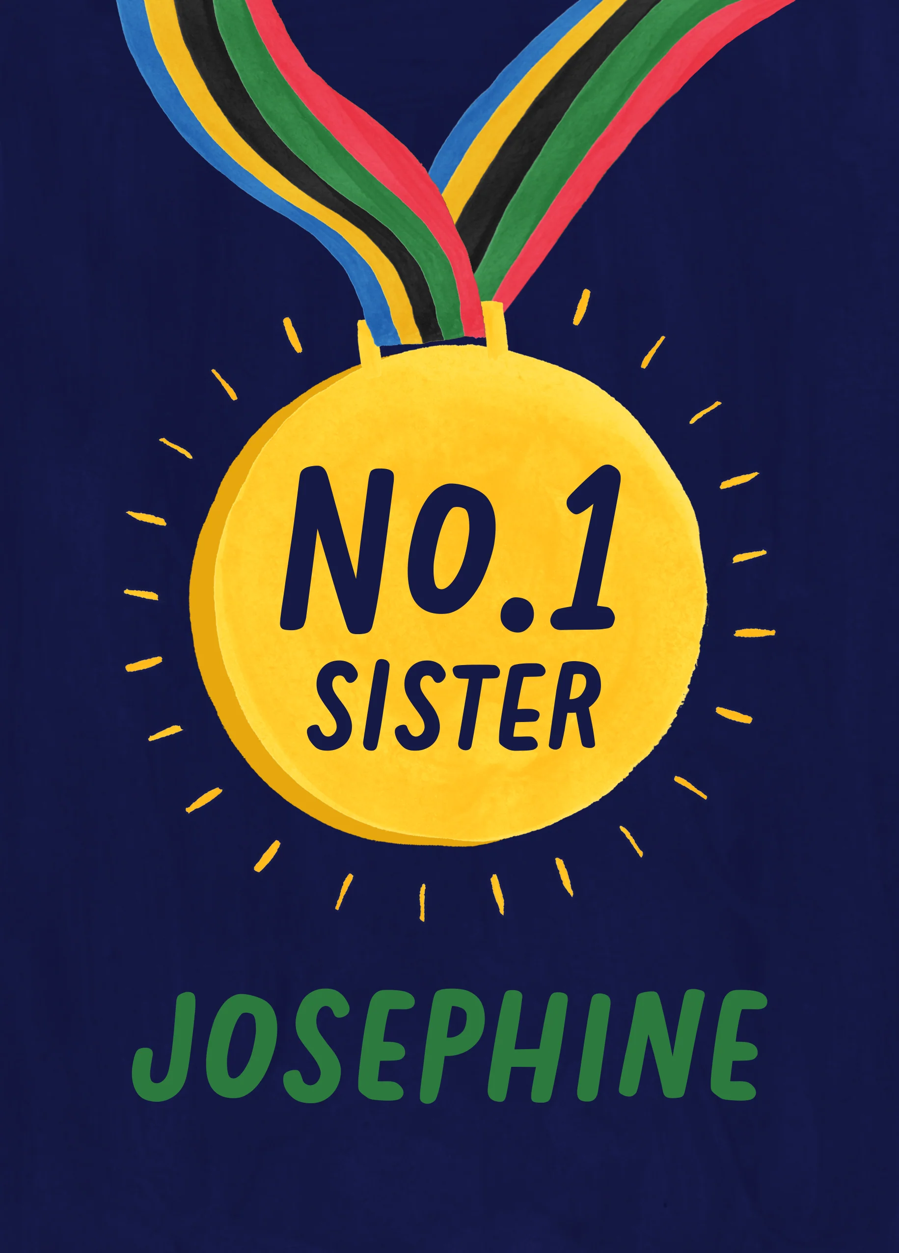 Personalised & Editable Gold Medal Greeting Card