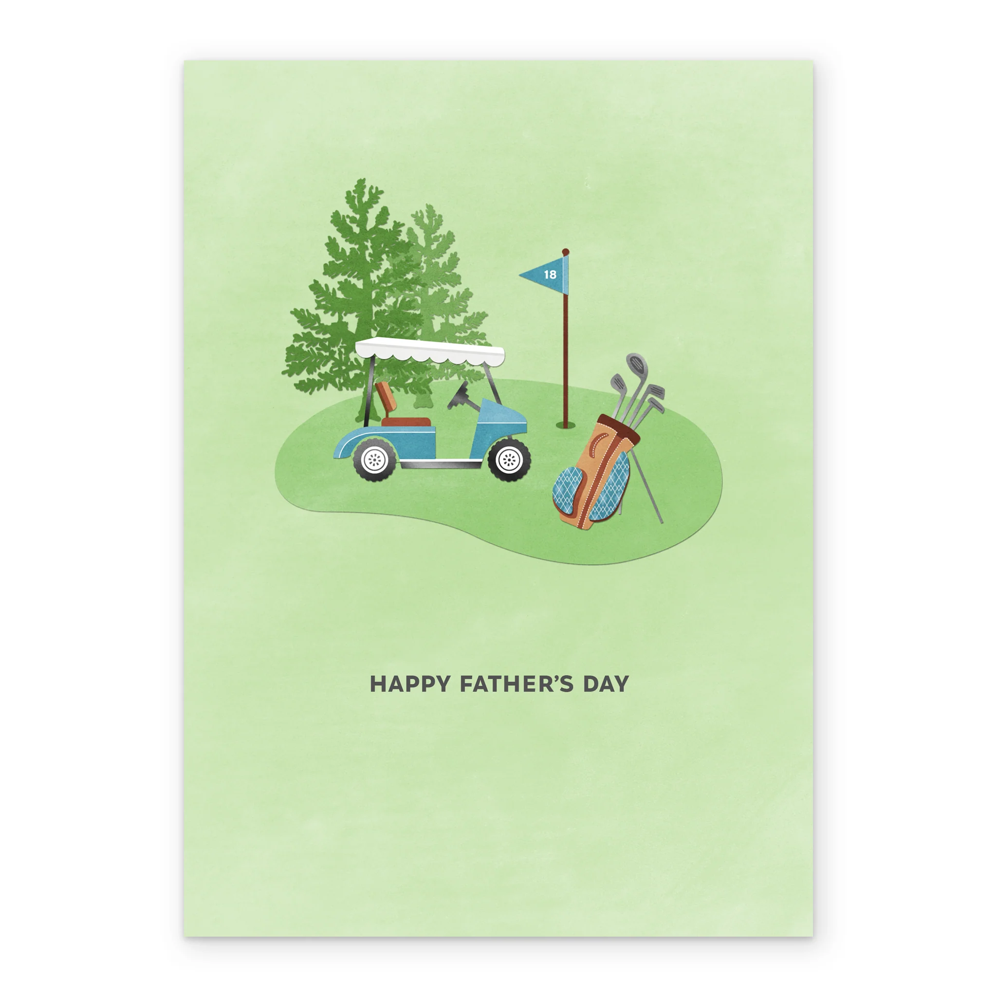 Personalised Editable Golf "Quali-tee" Father's Day Card - Image 2
