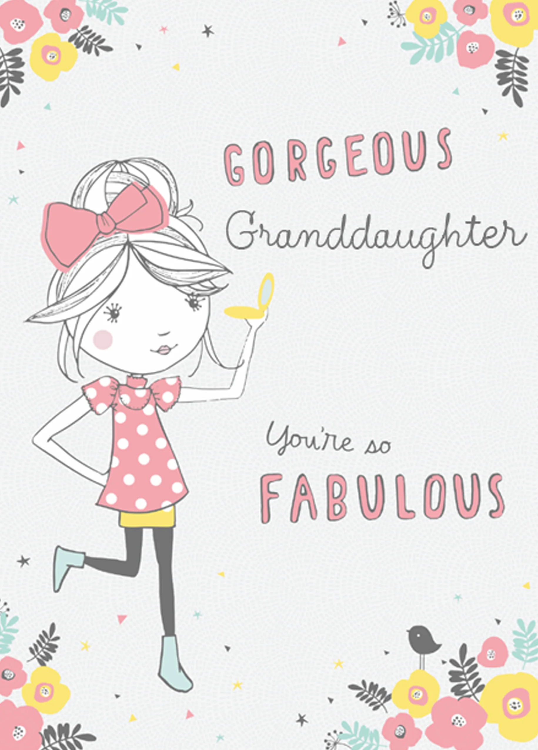 Personalised Editable Granddaughter Birthday Card