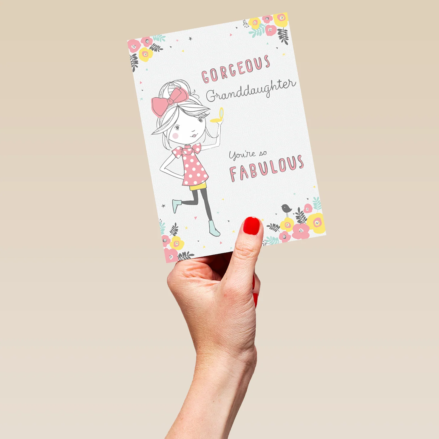 Personalised Editable Granddaughter Birthday Card - Image 5