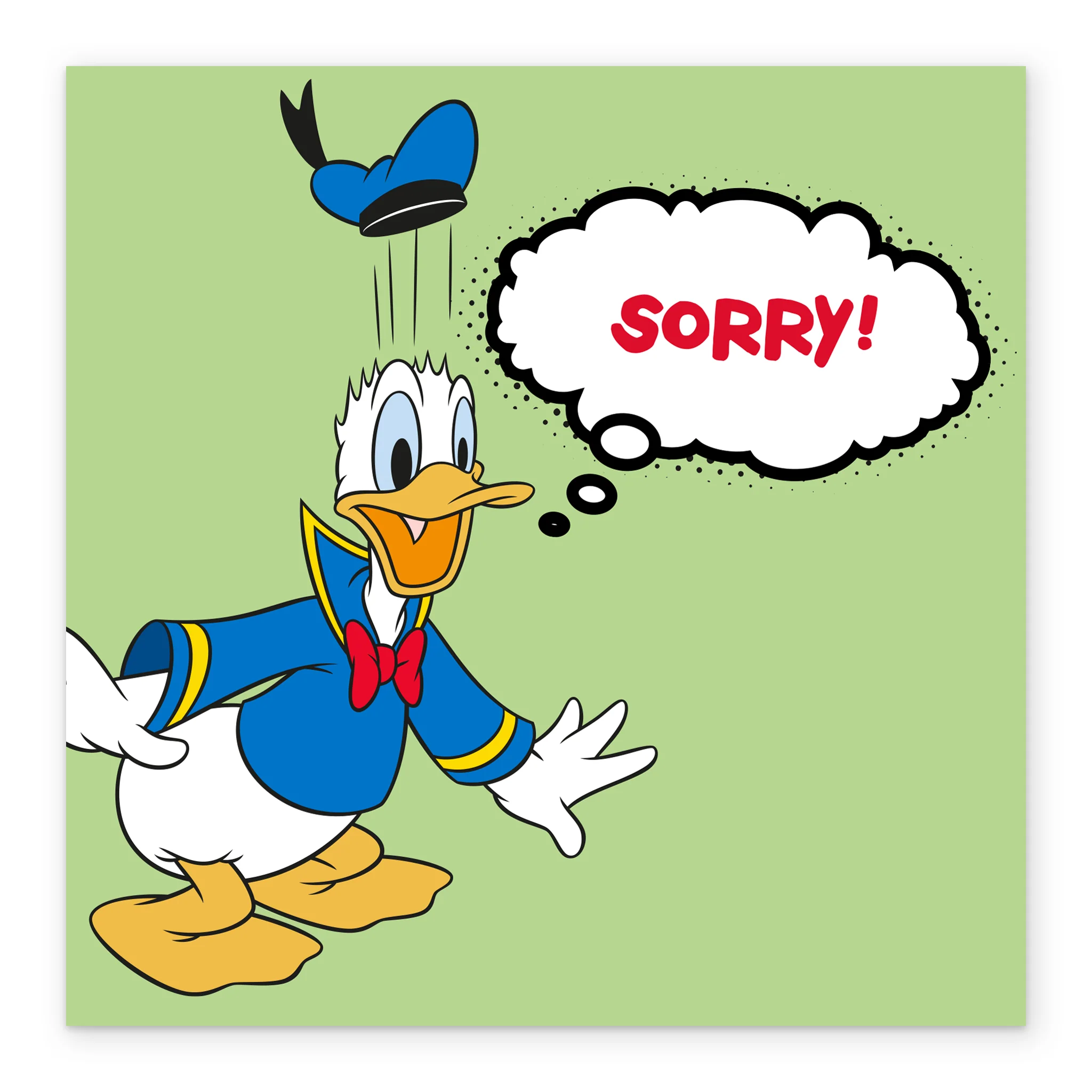 Personalised & Editable Green Donald Duck Sorry Card - Image 2