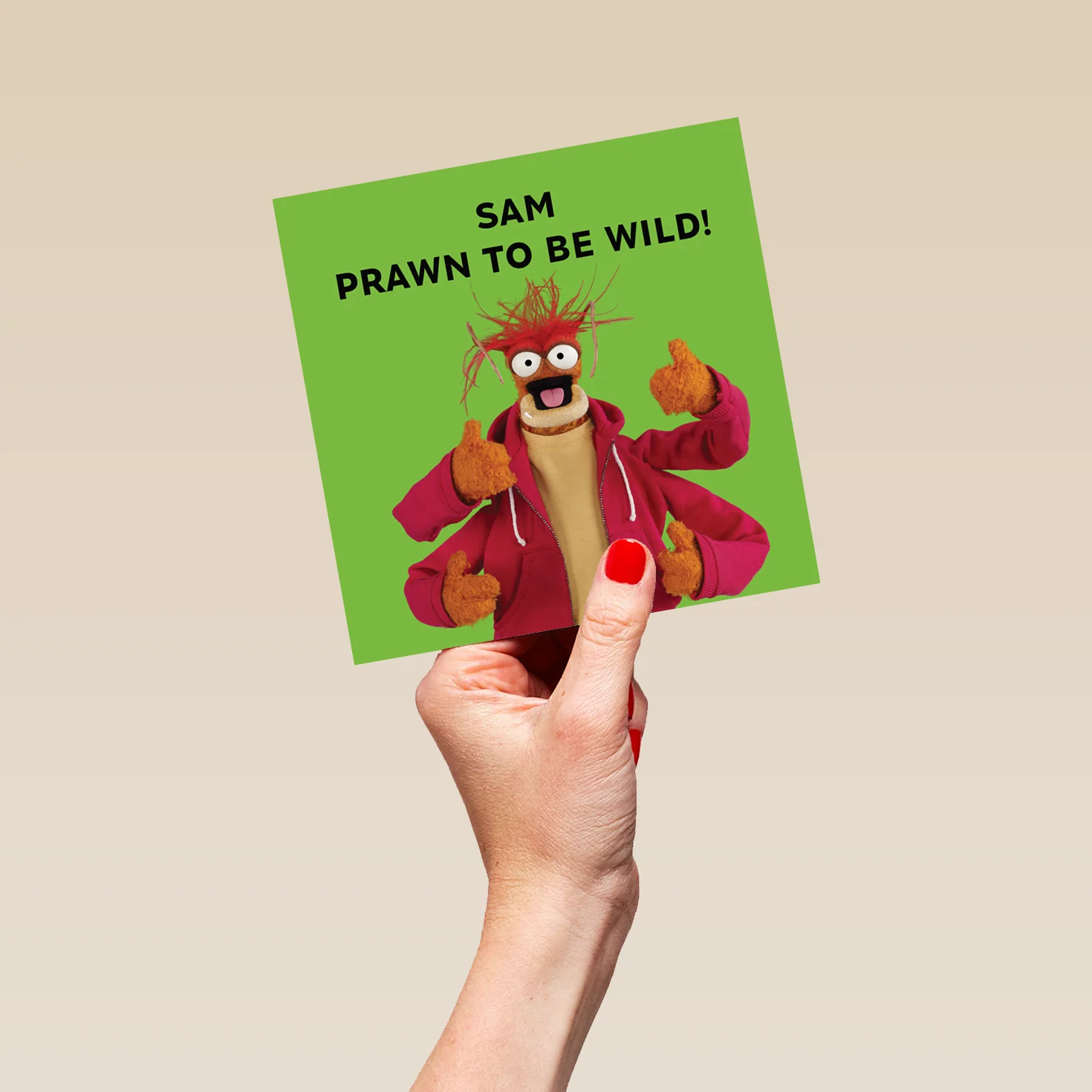 Personalised Editable Green Pepe The King Prawn Birthday Card - Image 5