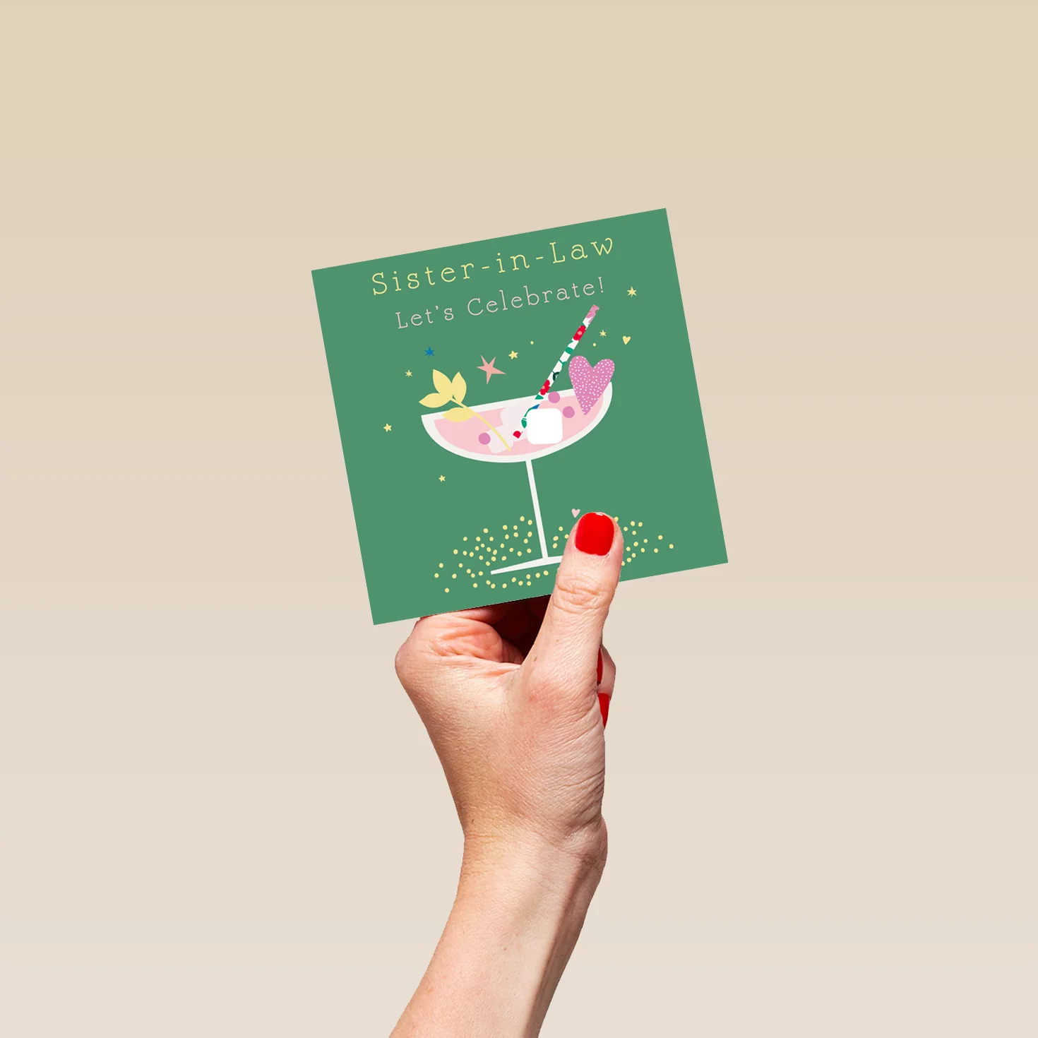 Personalised & Editable Green Sister in Law Birthday Card - Image 4