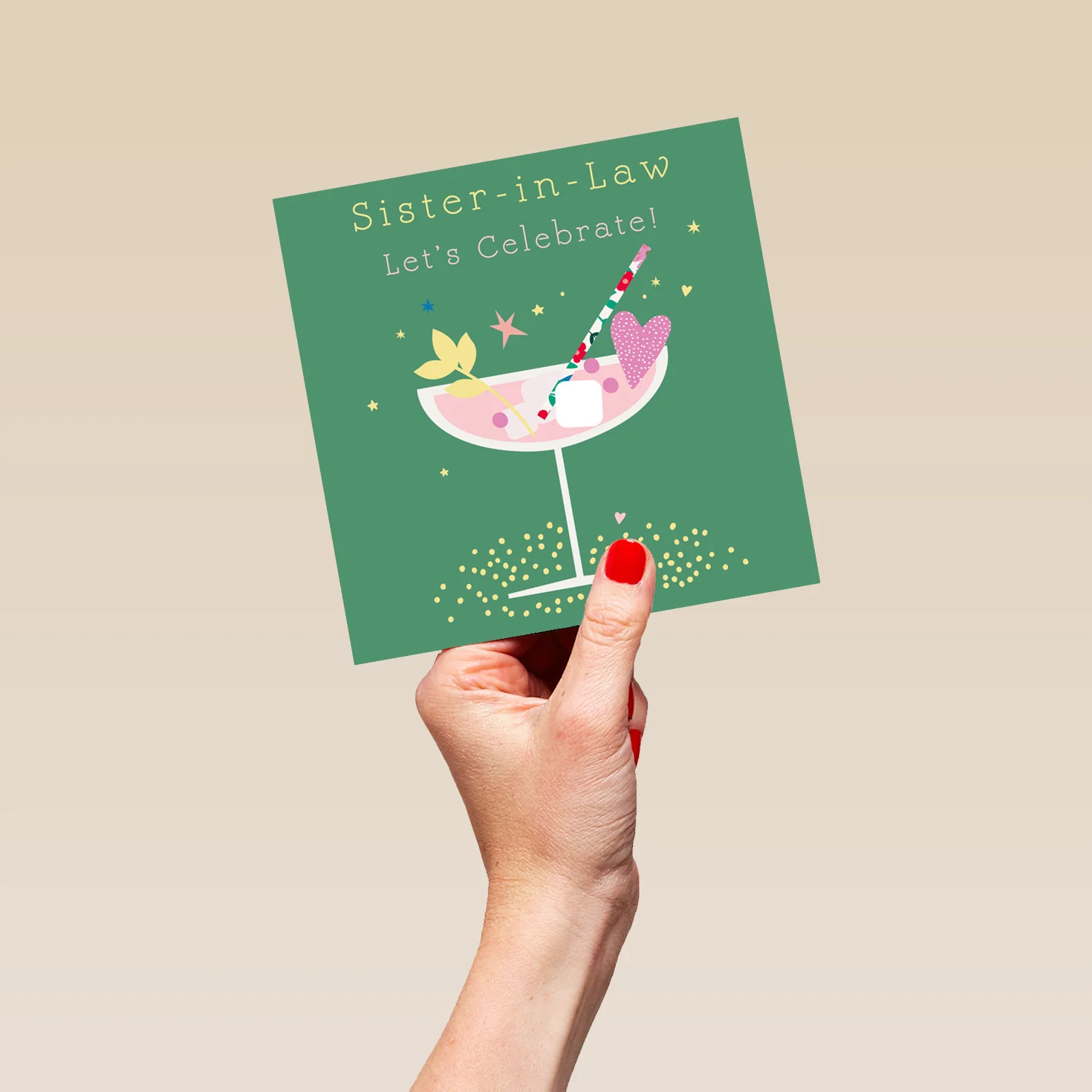 Personalised & Editable Green Sister in Law Birthday Card - Image 5