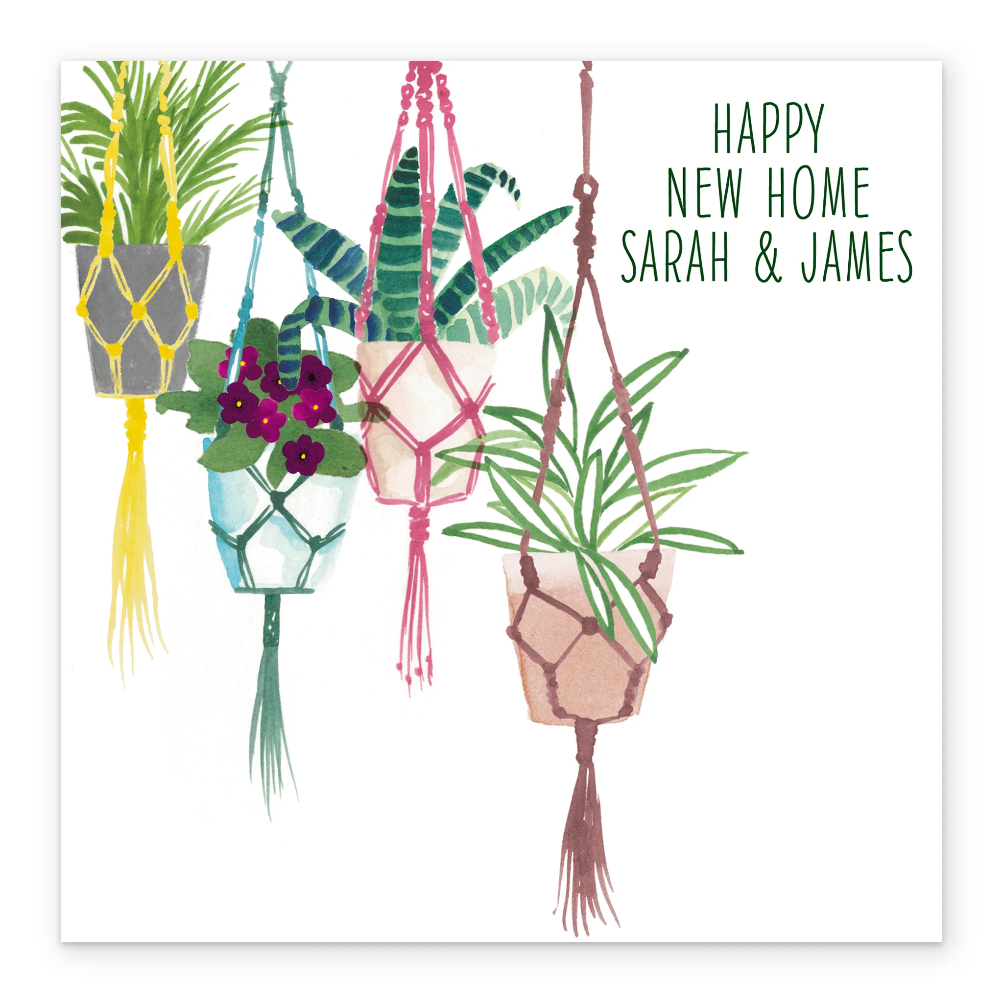 Personalised & Editable Hanging Plants New Home Card - Image 2