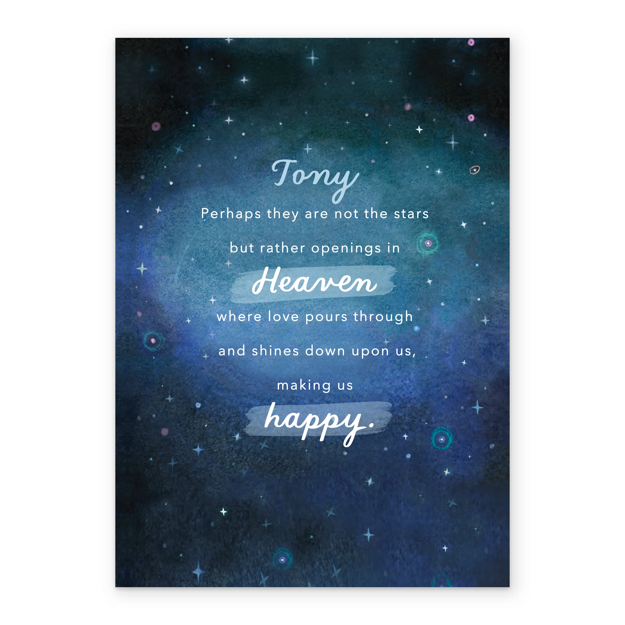 Personalised Editable Heavenly Sky Thinking of You Card - Image 2