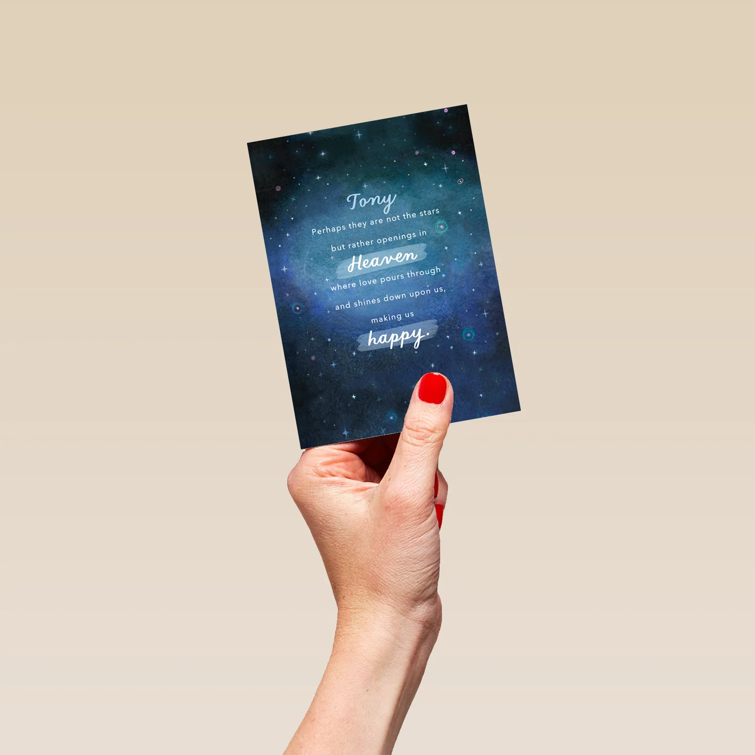 Personalised Editable Heavenly Sky Thinking of You Card - Image 4