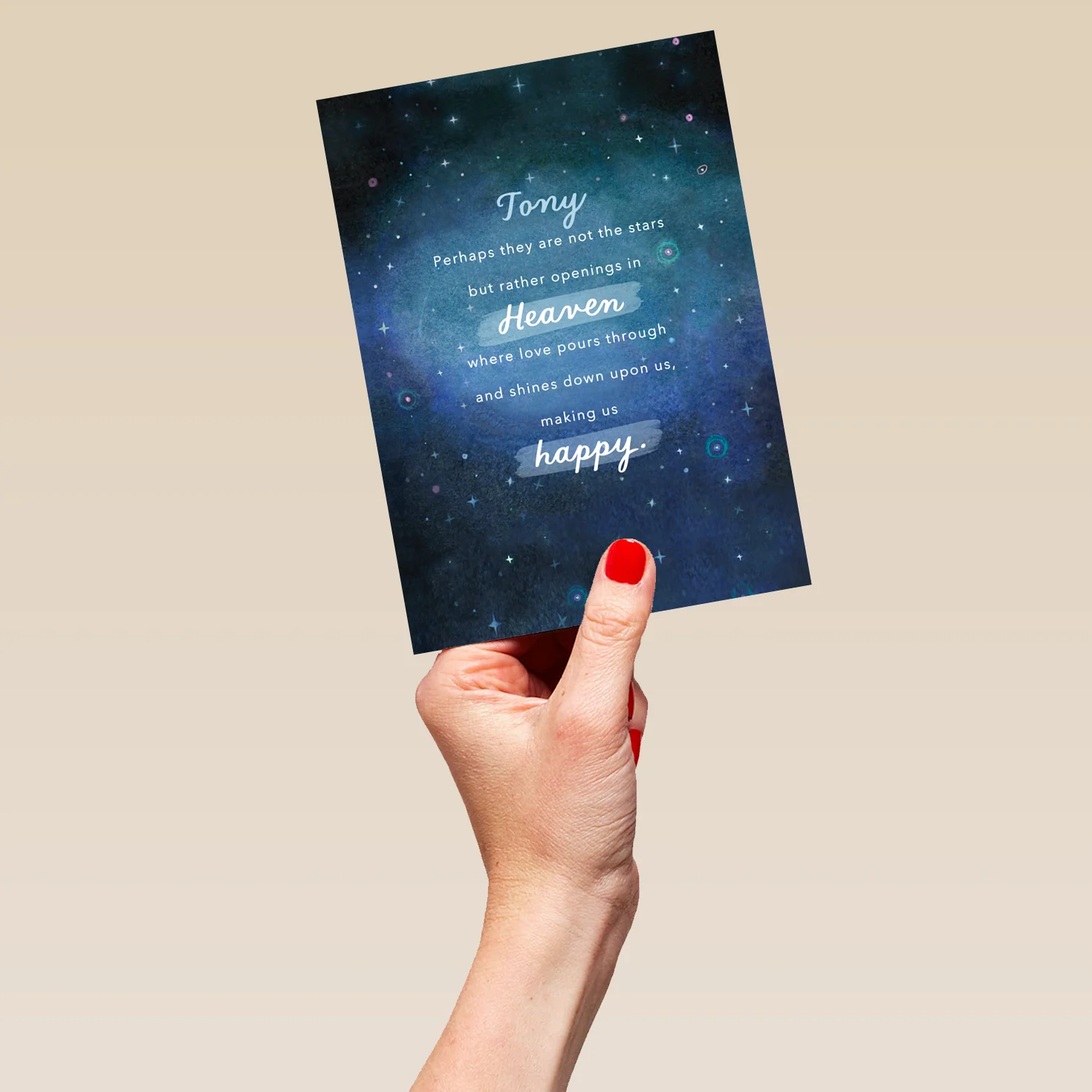 Personalised Editable Heavenly Sky Thinking of You Card - Image 5