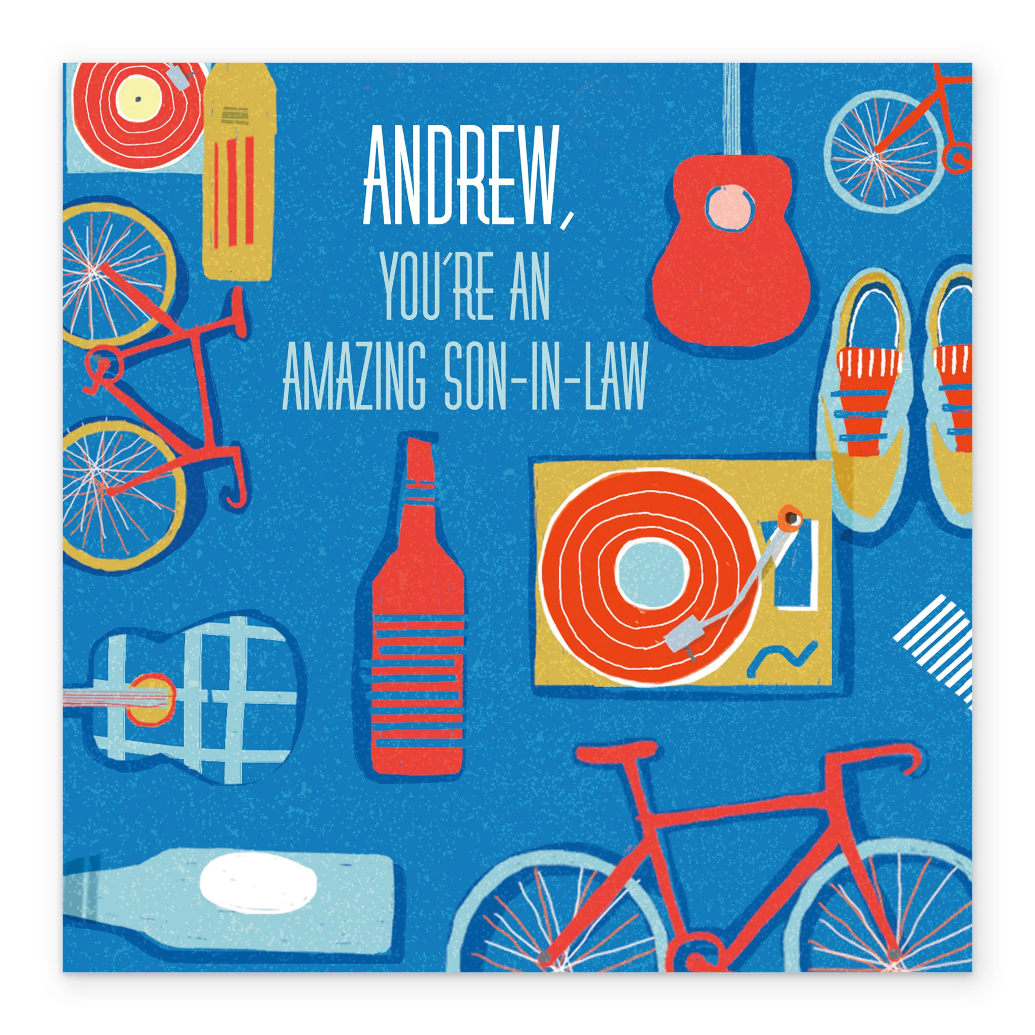 Personalised & Editable Hobbies Son-In-Law Greeting Card - Image 2