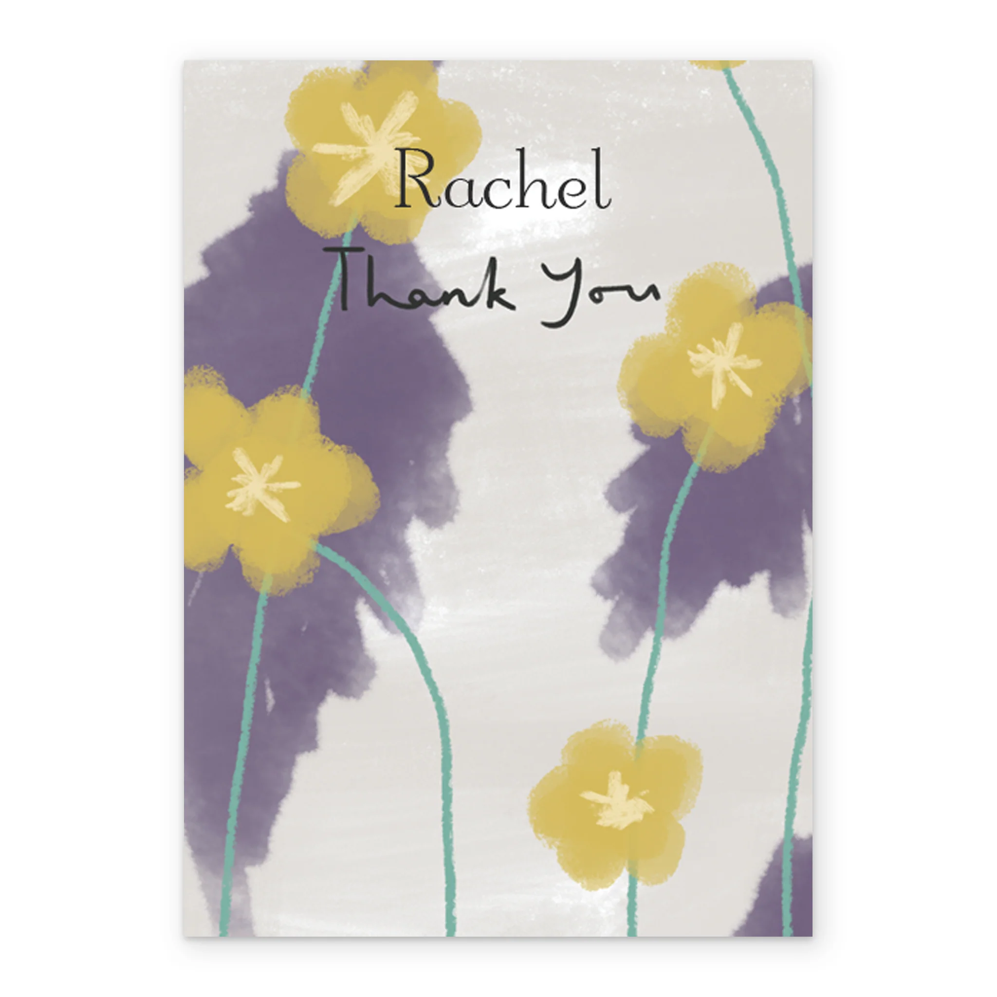 Personalised Editable Illustrated Floral Thank You Card - Image 2