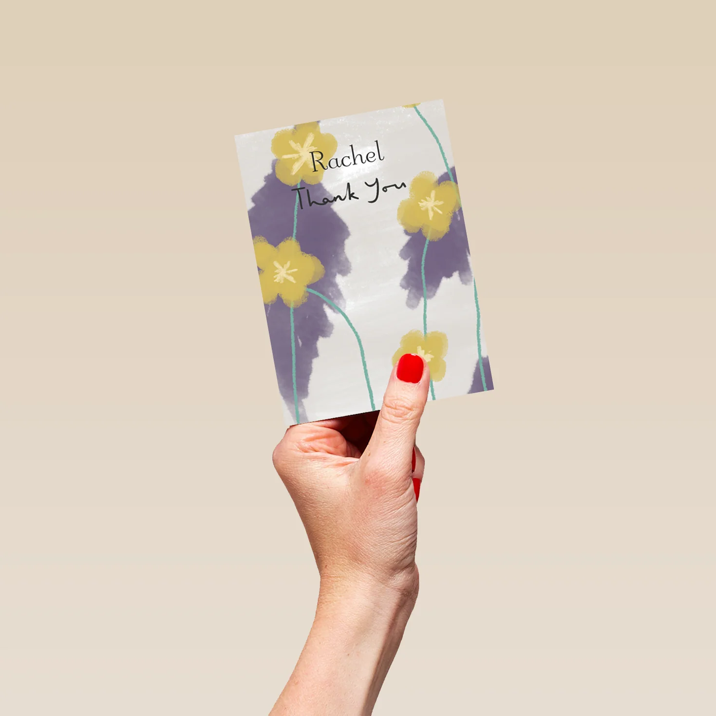 Personalised Editable Illustrated Floral Thank You Card - Image 4