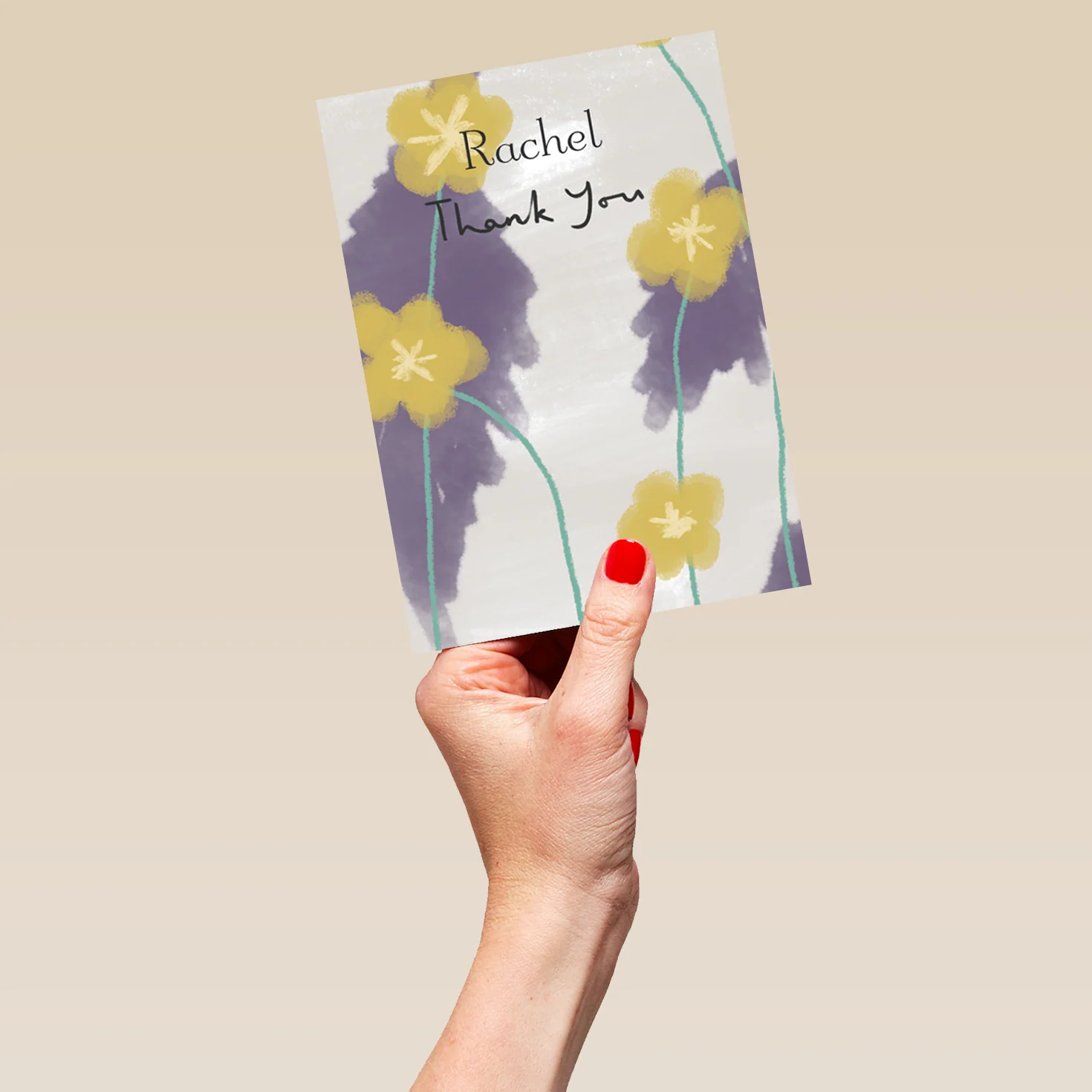 Personalised Editable Illustrated Floral Thank You Card - Image 5