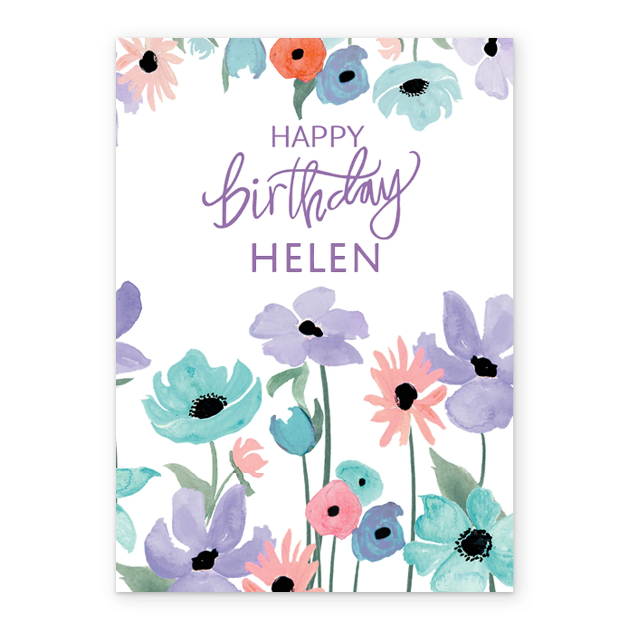 Personalised Editable Illustrated Fresh Floral Birthday Card - Image 2