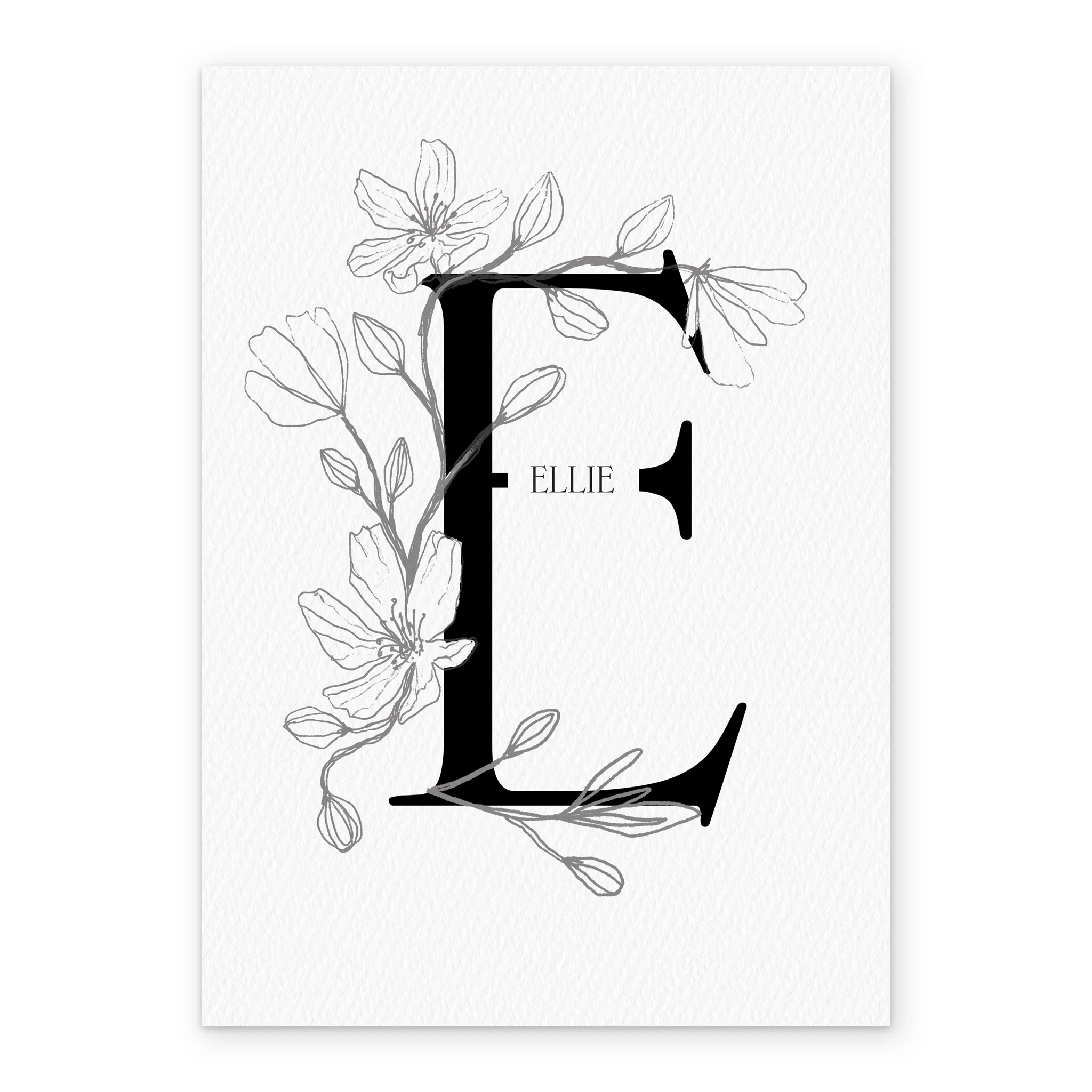 Personalised Editable Illustrated Initial Letter E Birthday Card - Image 2