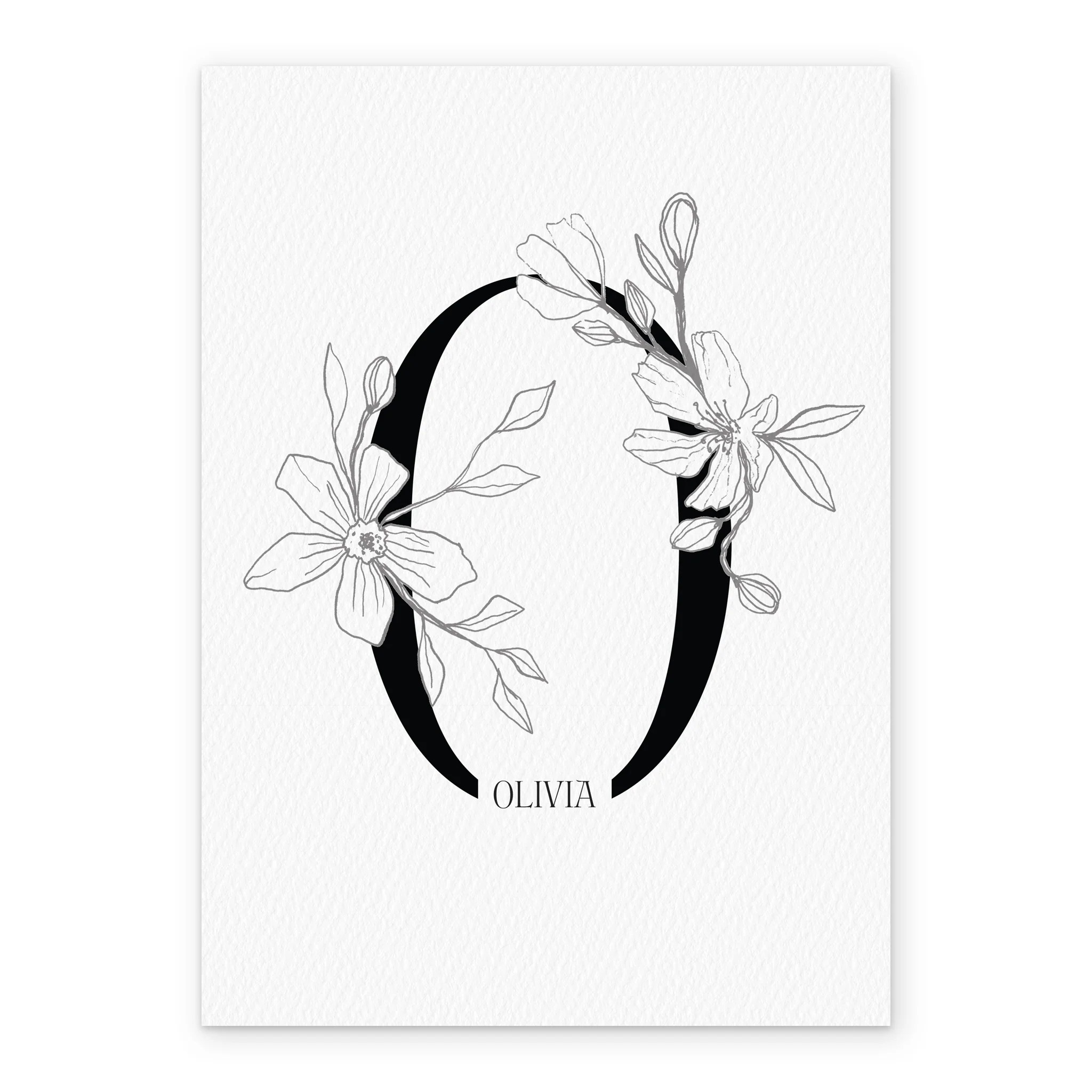 Personalised Editable Illustrated Initial Letter O Birthday Card - Image 2