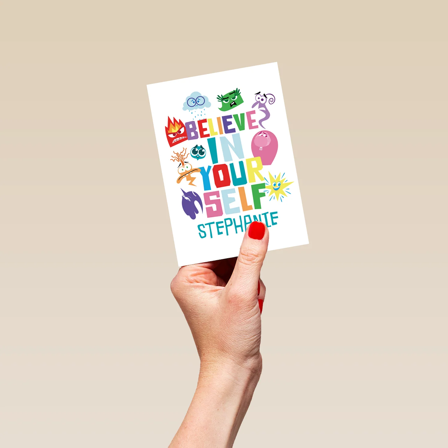 Personalised & Editable Inside Out Emotions Just to Say Card - Image 4