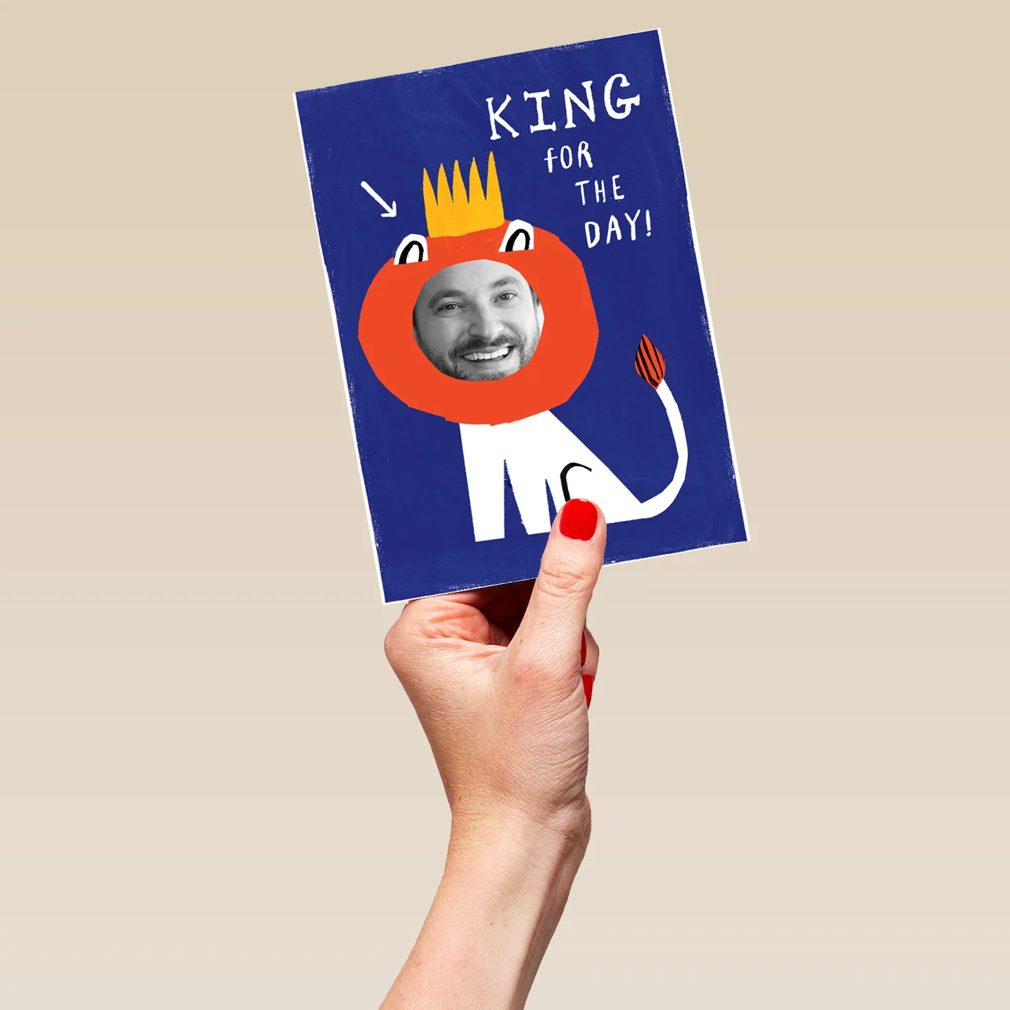 Personalised Editable King For The Day Photo Upload Father's Day Card - Image 5