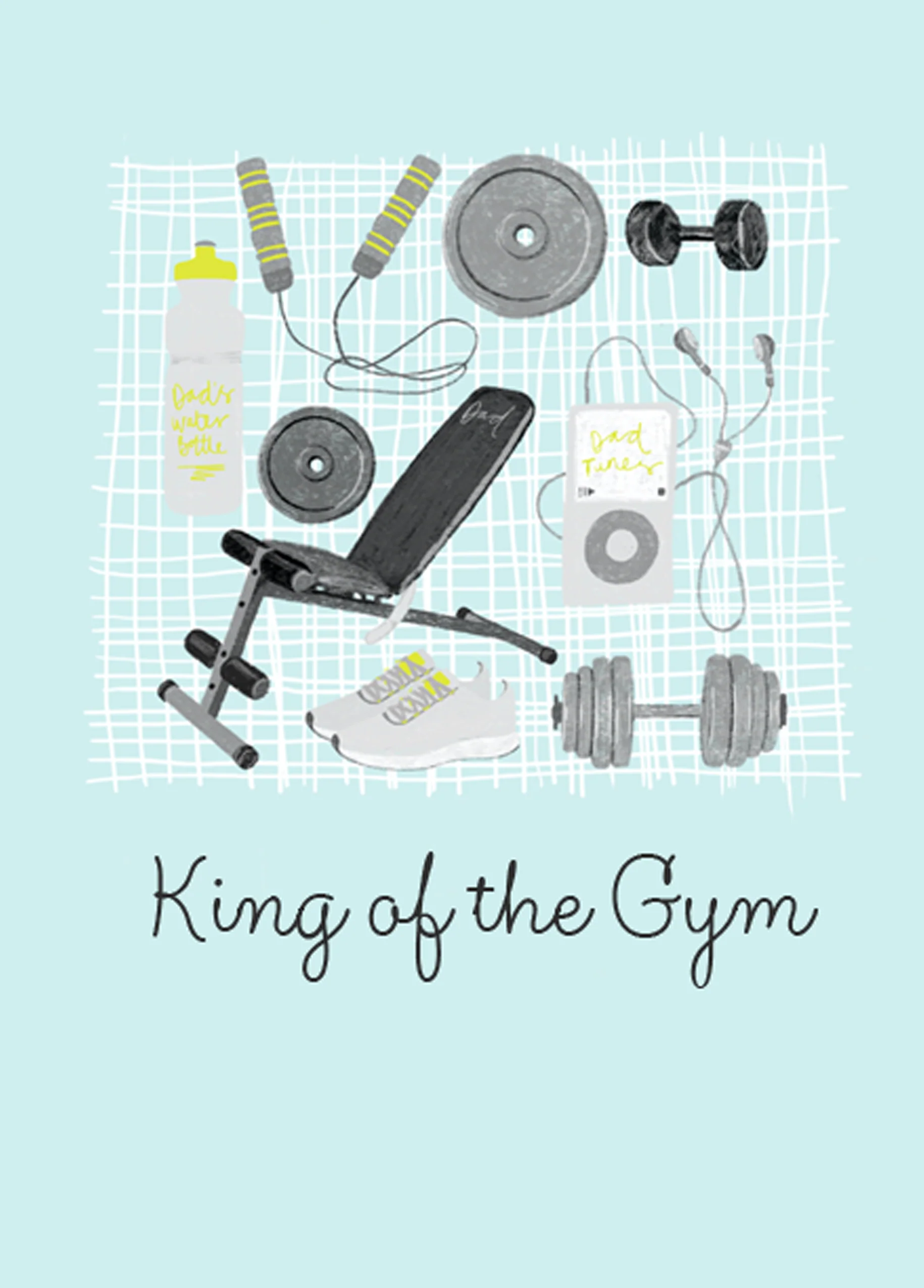 Personalised Editable King Of The Gym Father's Day Card