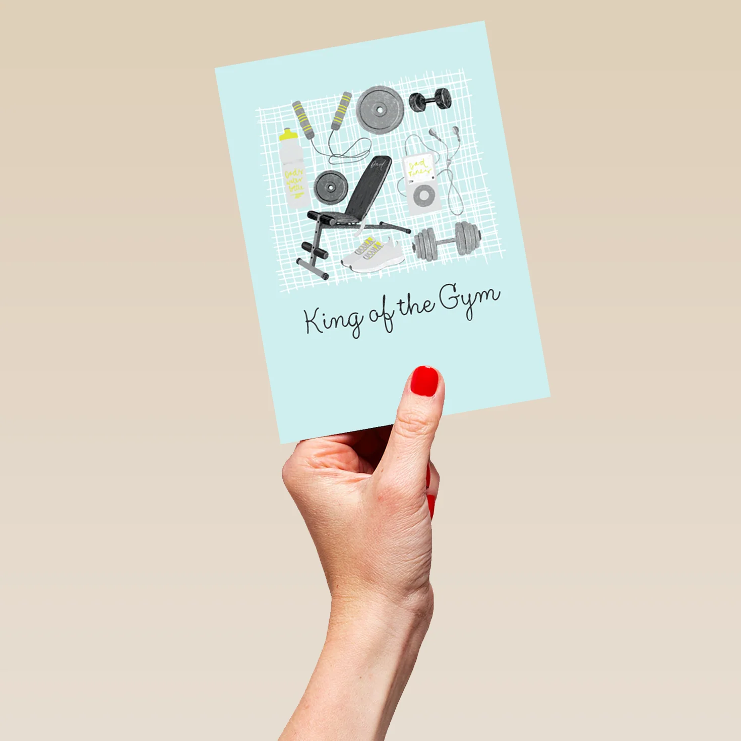 Personalised Editable King Of The Gym Father's Day Card - Image 5