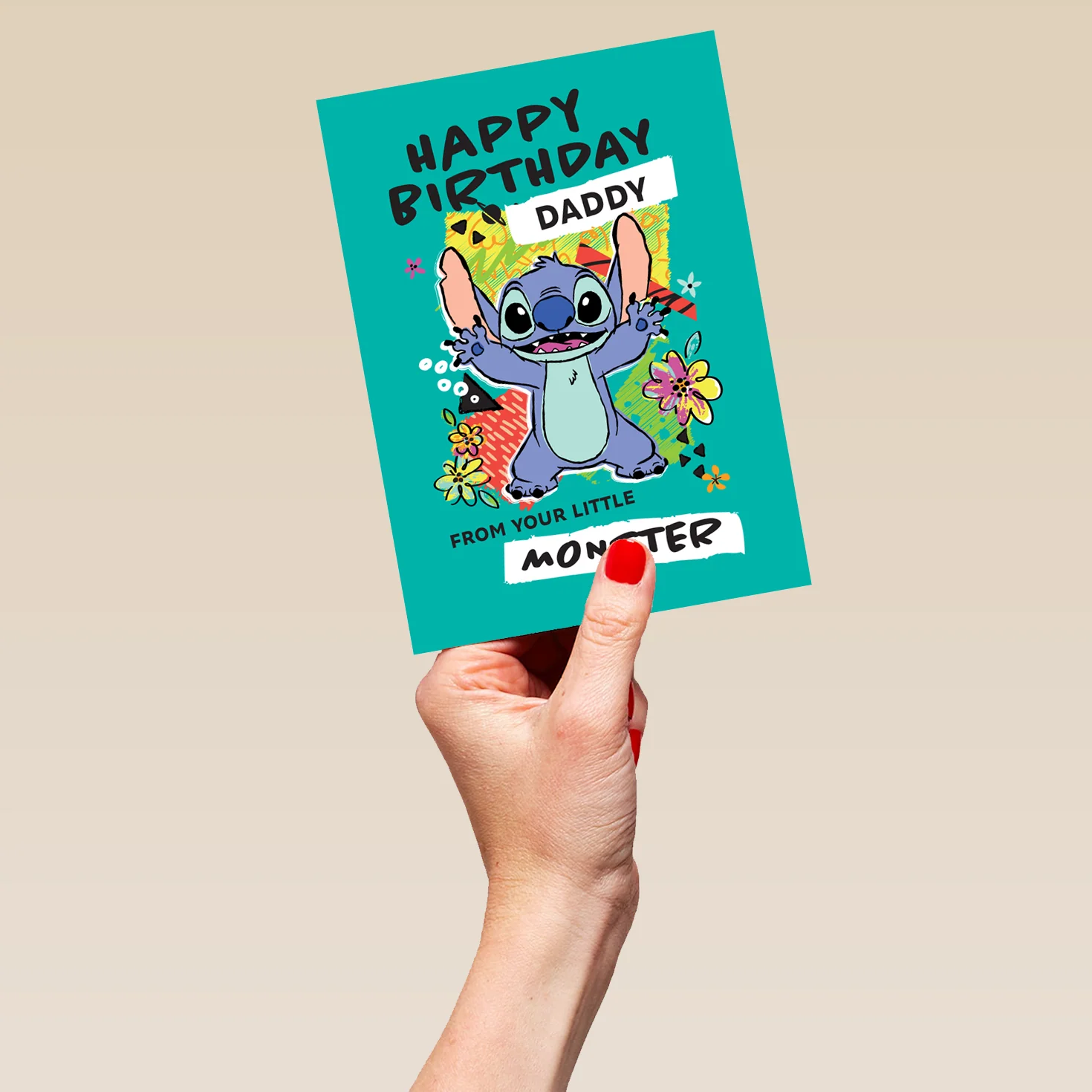Personalised & Editable Lilo & Stitch Birthday Card for Daddy - Image 5