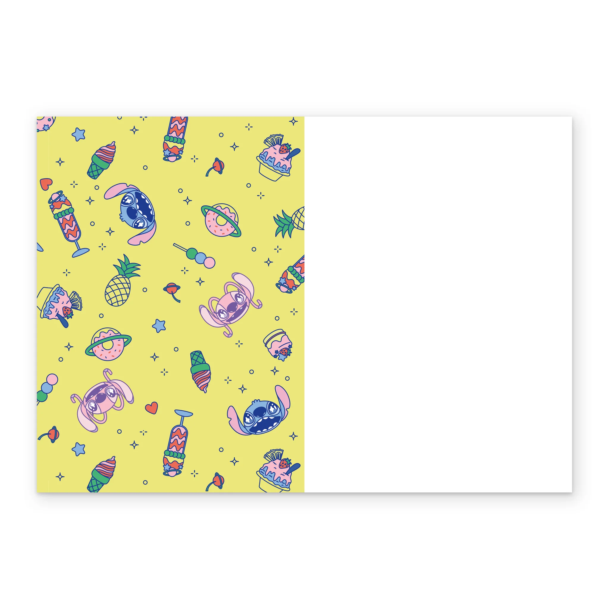 Personalised & Editable Lilo & Stitch Pink Angel Greeting Card - Image 3