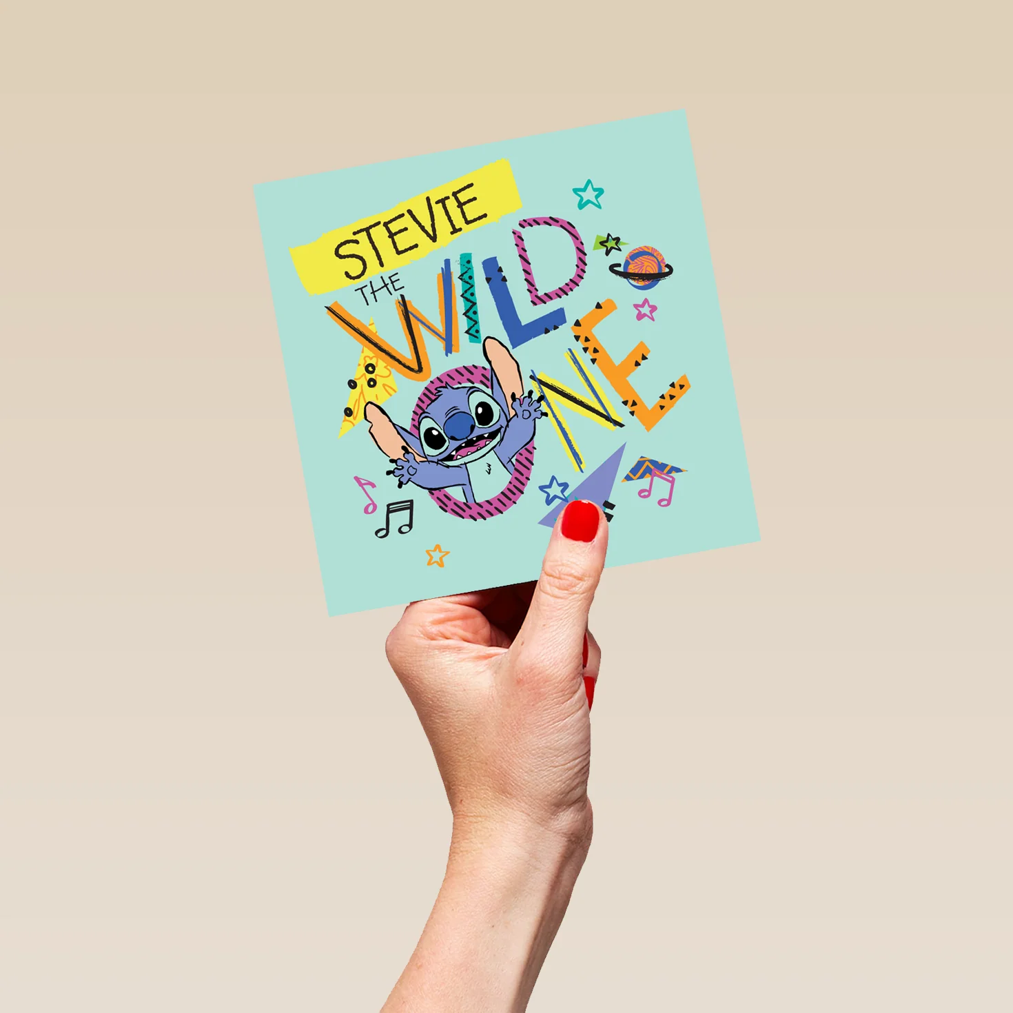 Personalised & Editable Lilo & Stitch Wild One Birthday Card - Image 5