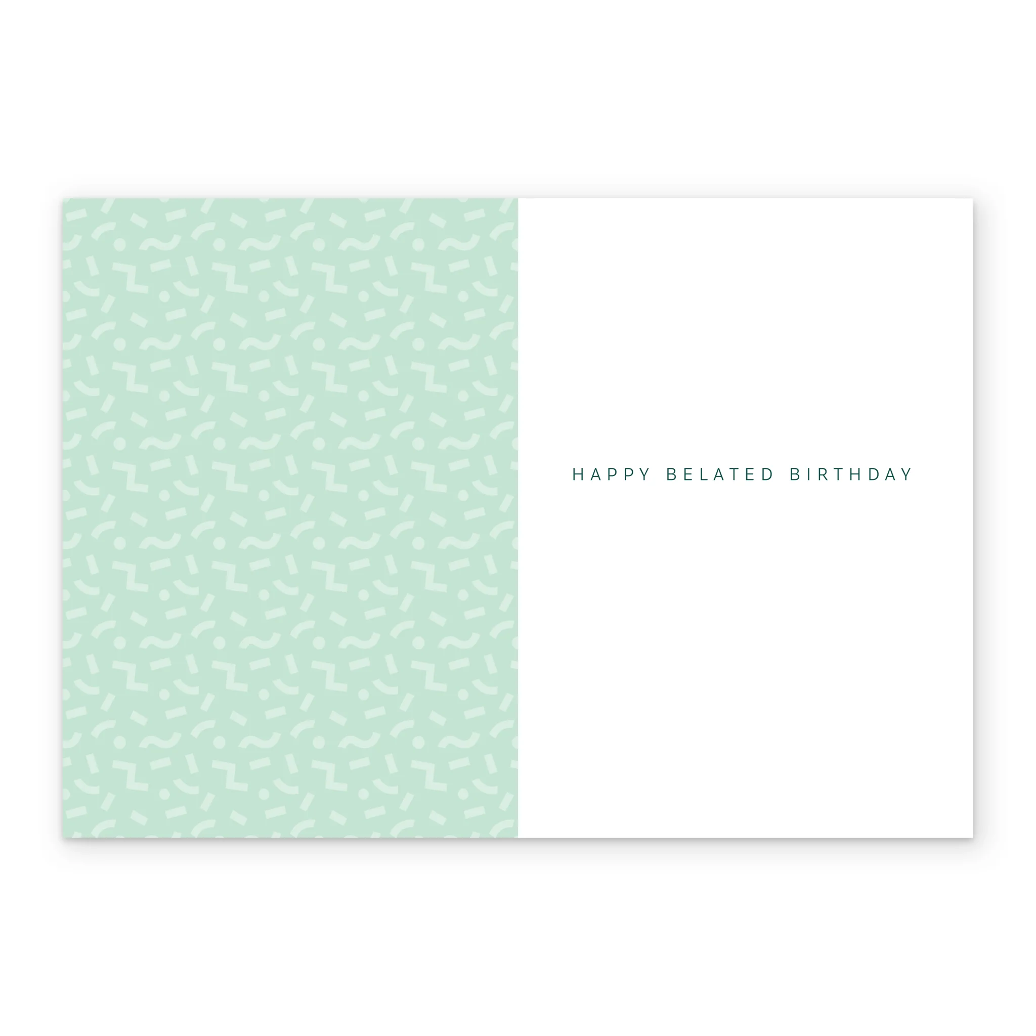 Personalised Editable Lines & Spots Belated Birthday Card - Image 3
