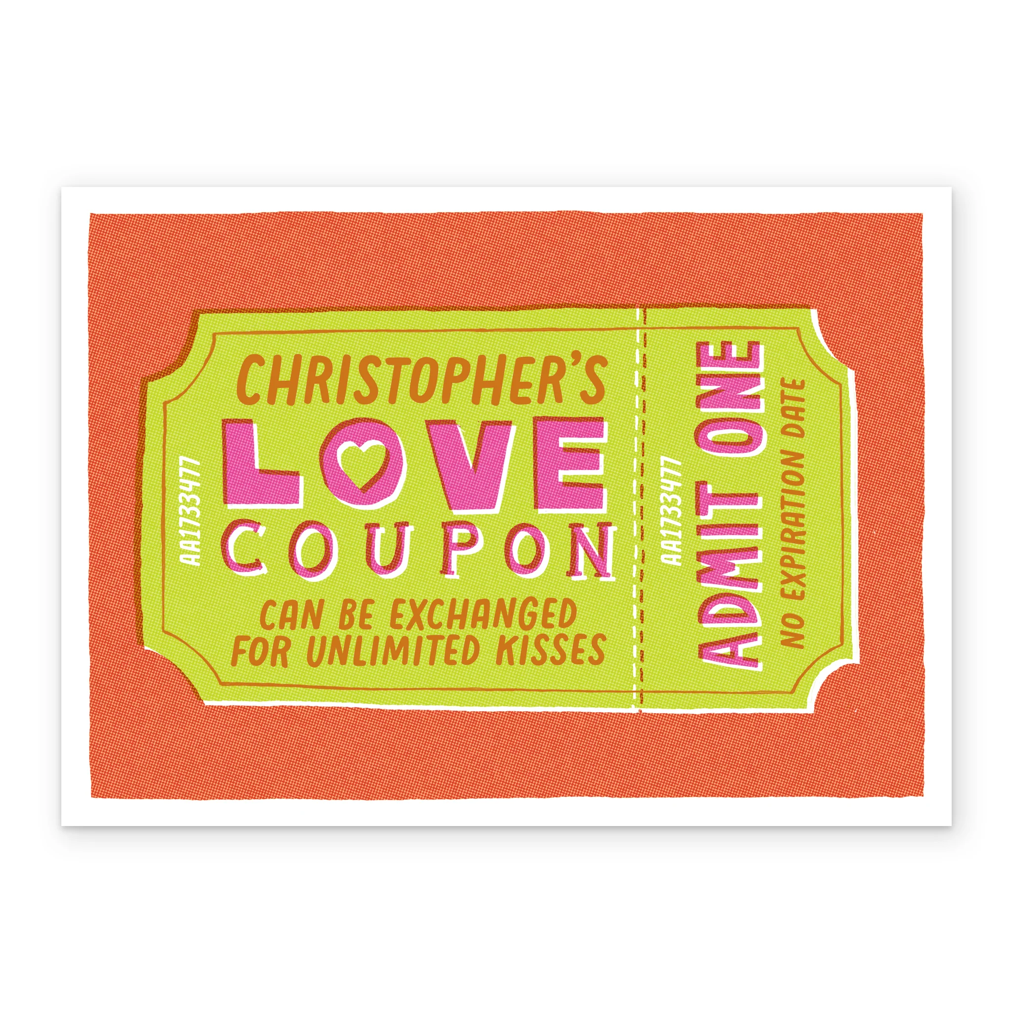 Personalised Editable Love Coupon Anniversary Card - Image 2