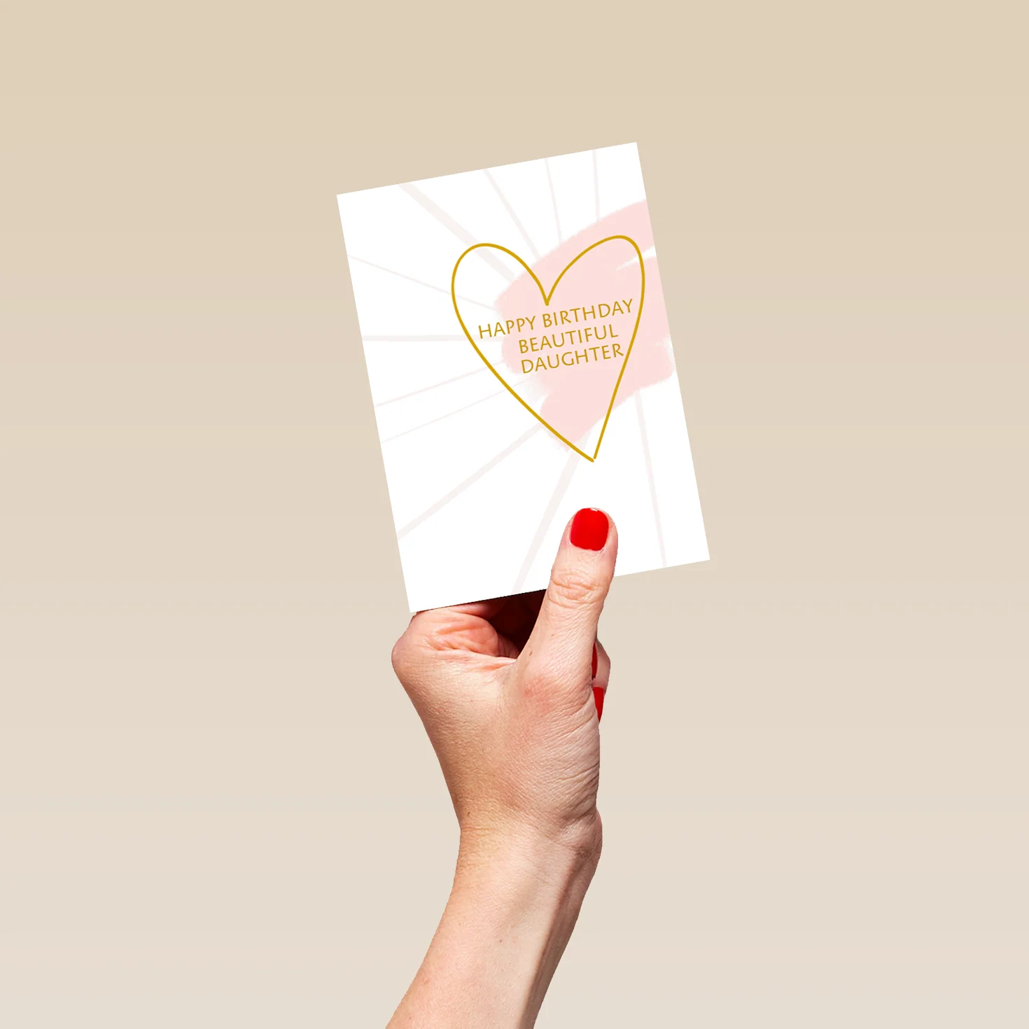 Personalised Editable Love Heart Card For Daughter - Image 4