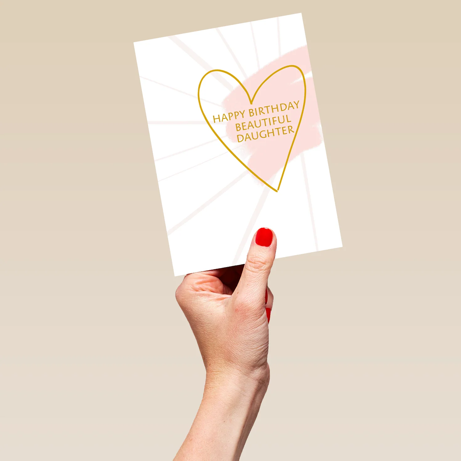 Personalised Editable Love Heart Card For Daughter - Image 5