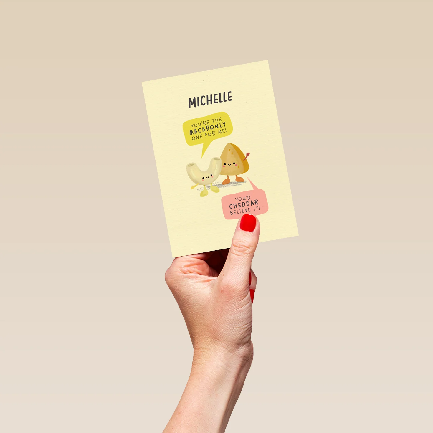 Personalised & Editable Mac & Cheese Greeting Card - Image 4