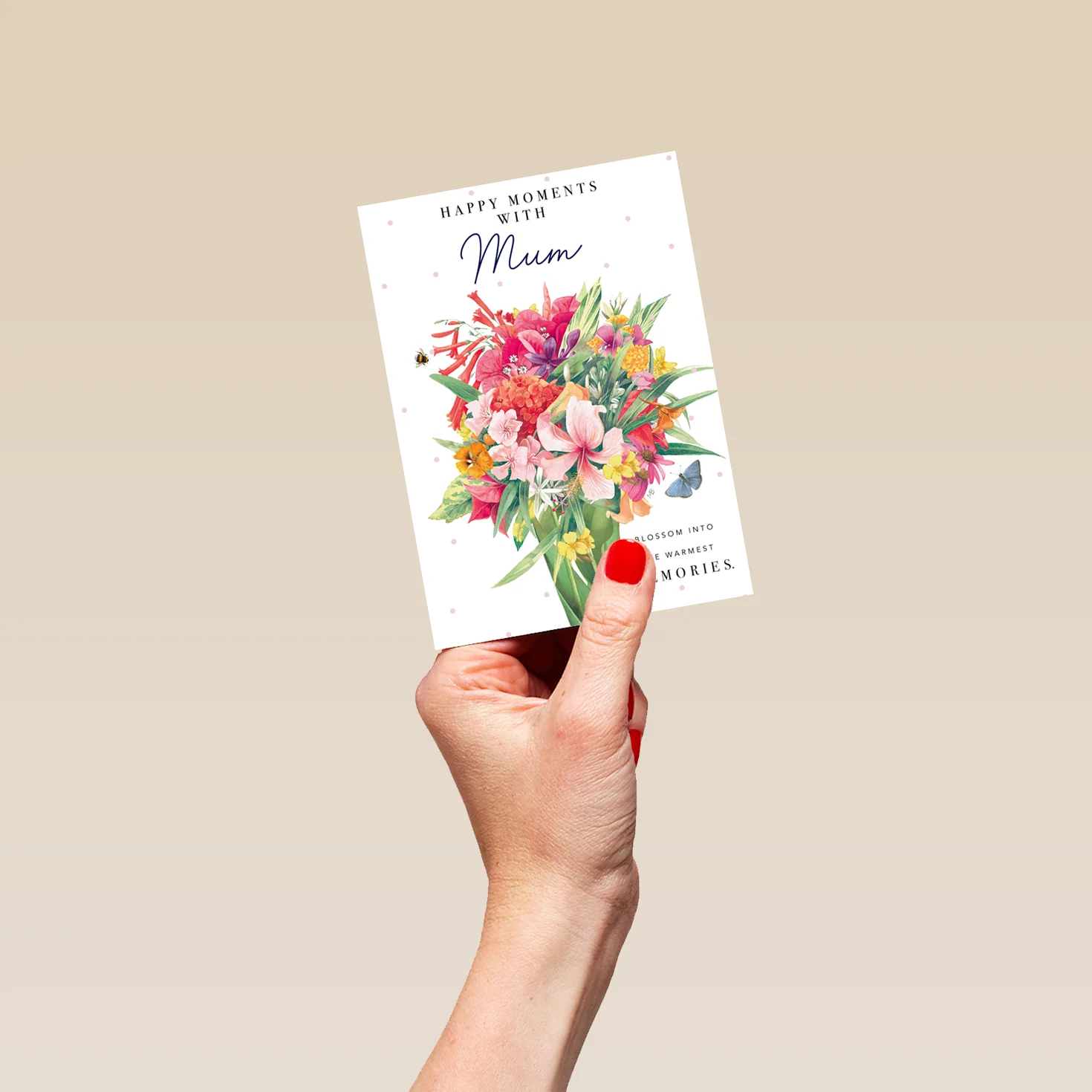 Personalised Editable Marjolein Bastin Any Occasion Card for Mum - Floral Artwork Design - Image 4