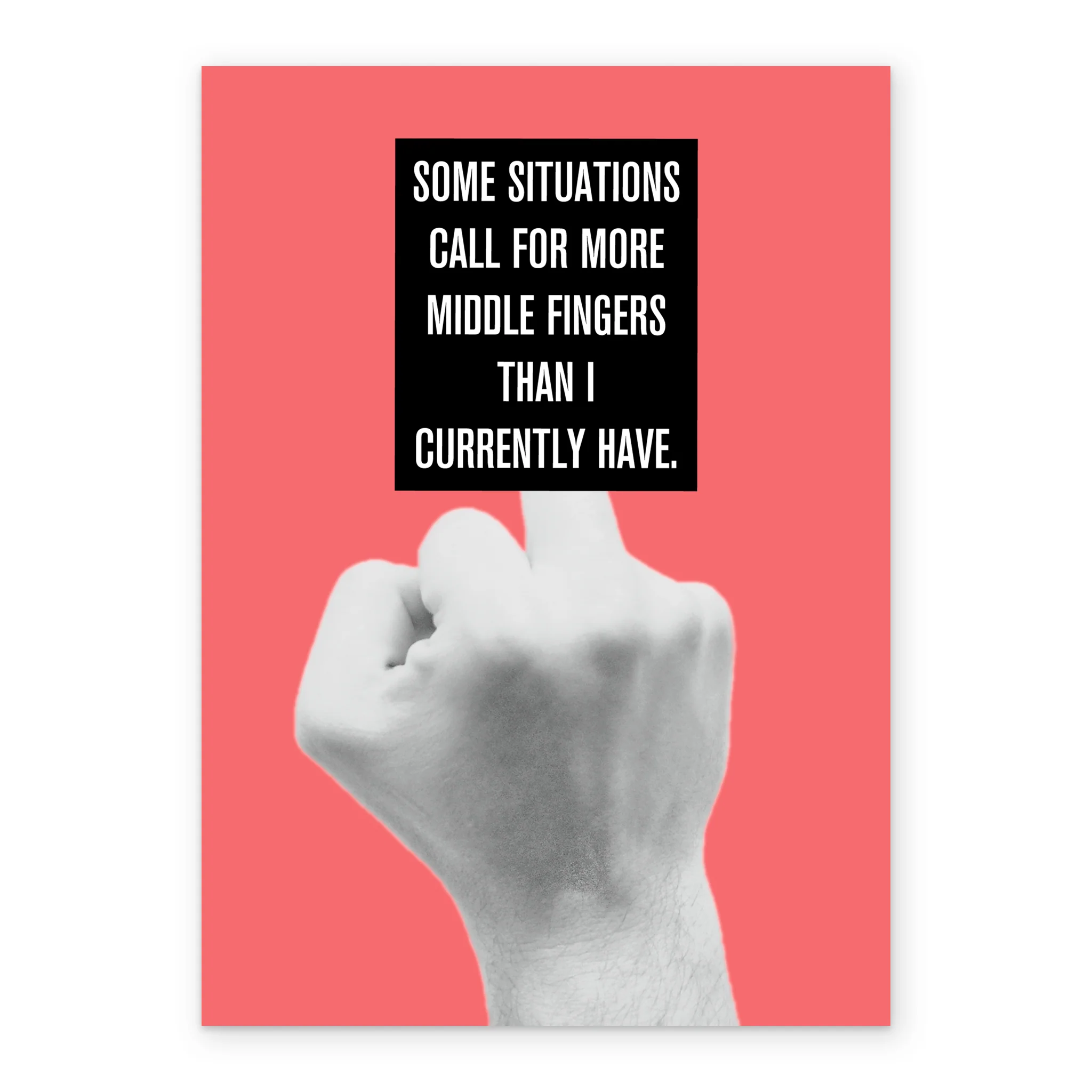 Personalised Editable 'Middle Finger' Funny Thinking of You Card - Image 2