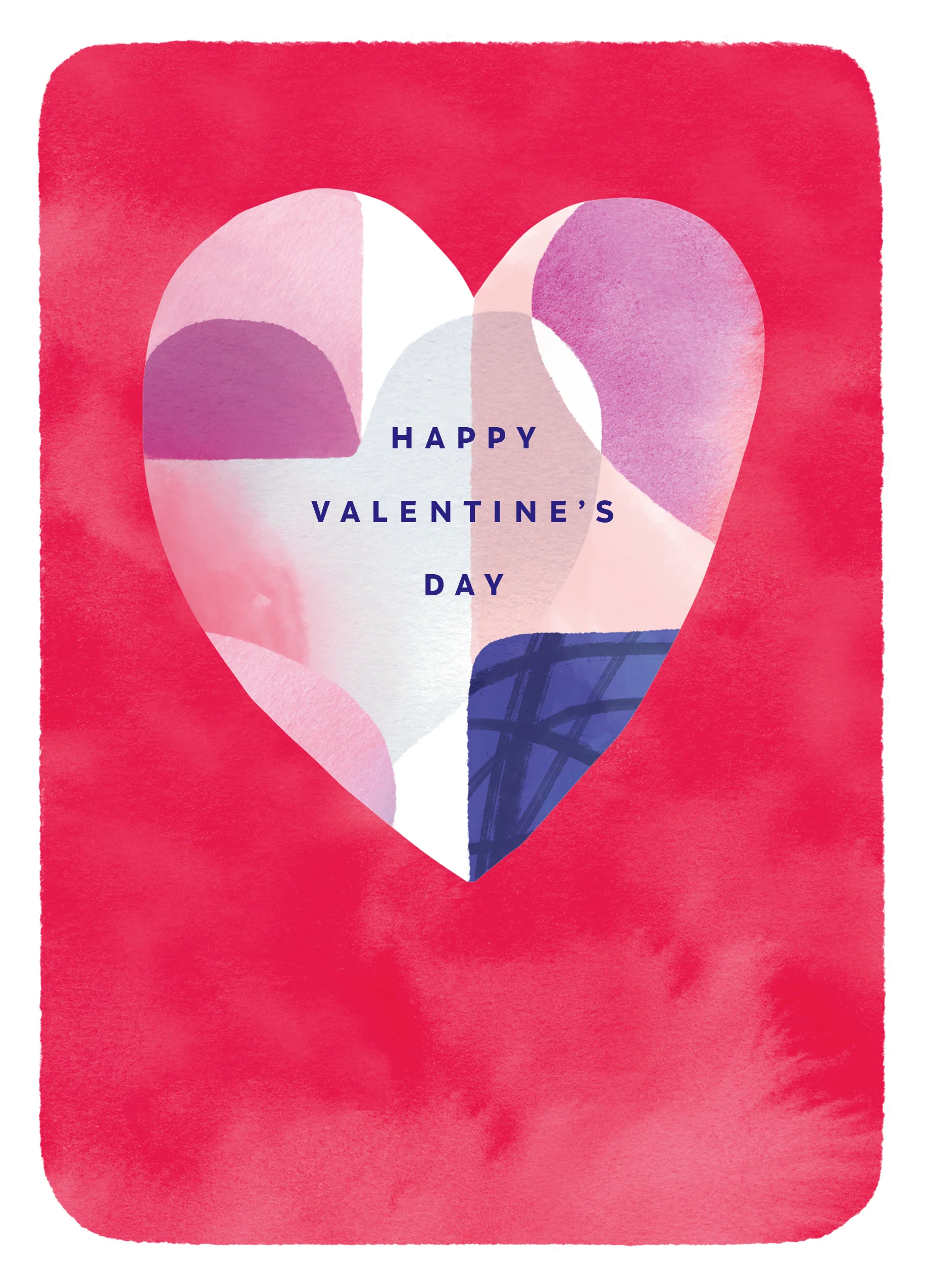 Personalised Editable Modern Heart Valentine's Day Card