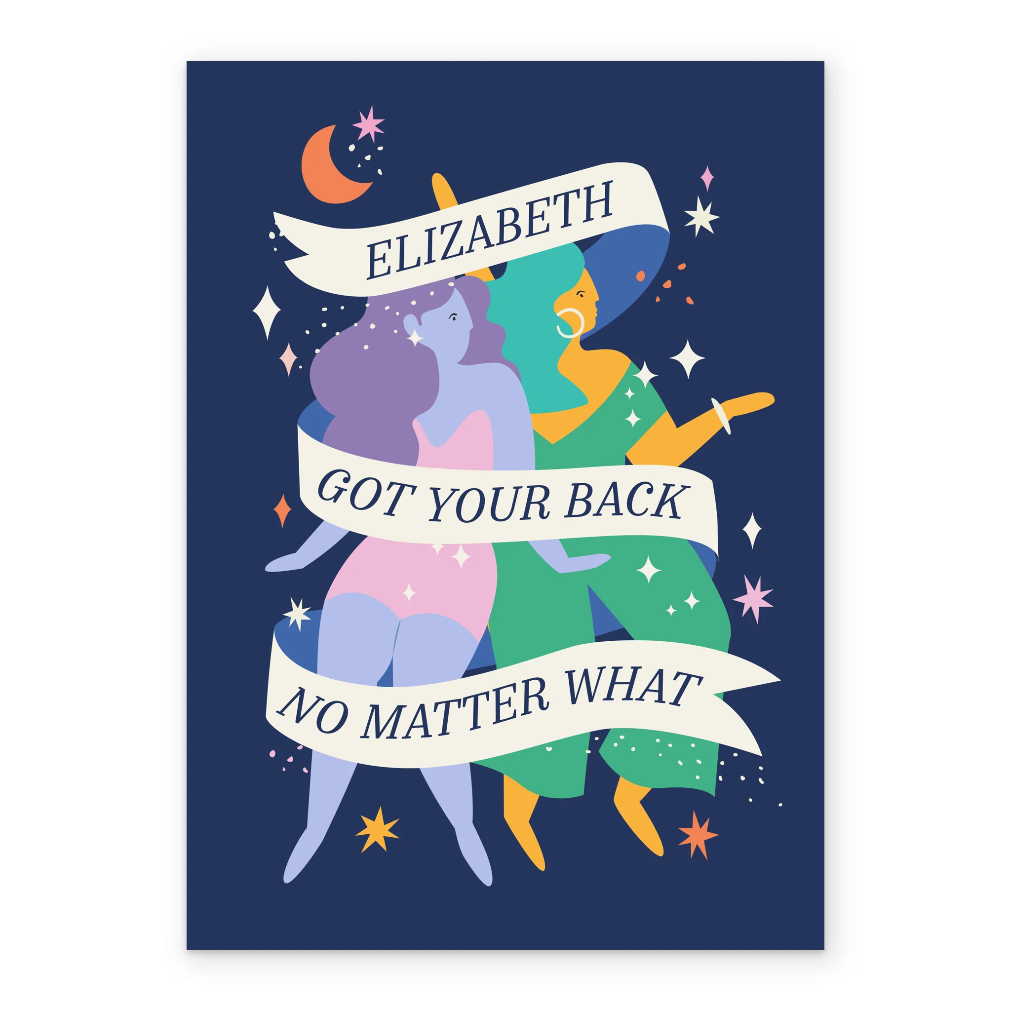Personalised Editable Moon & Stars Thinking of You Card - Image 2