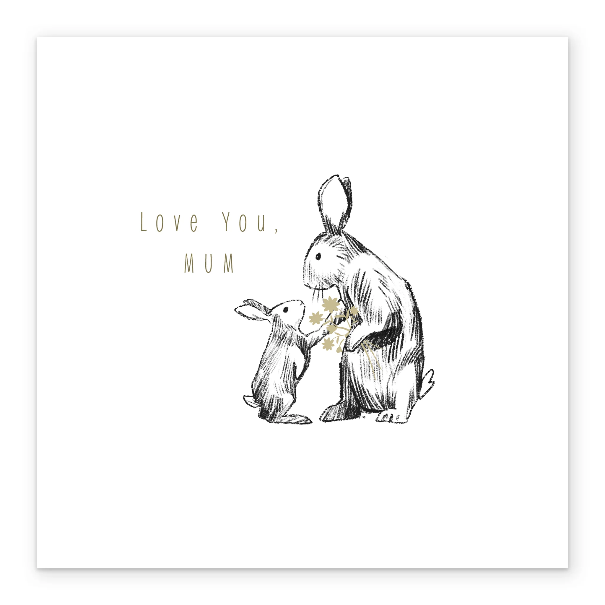 Personalised Editable Mother Bunny & Kit Mother's Day Card - Image 2