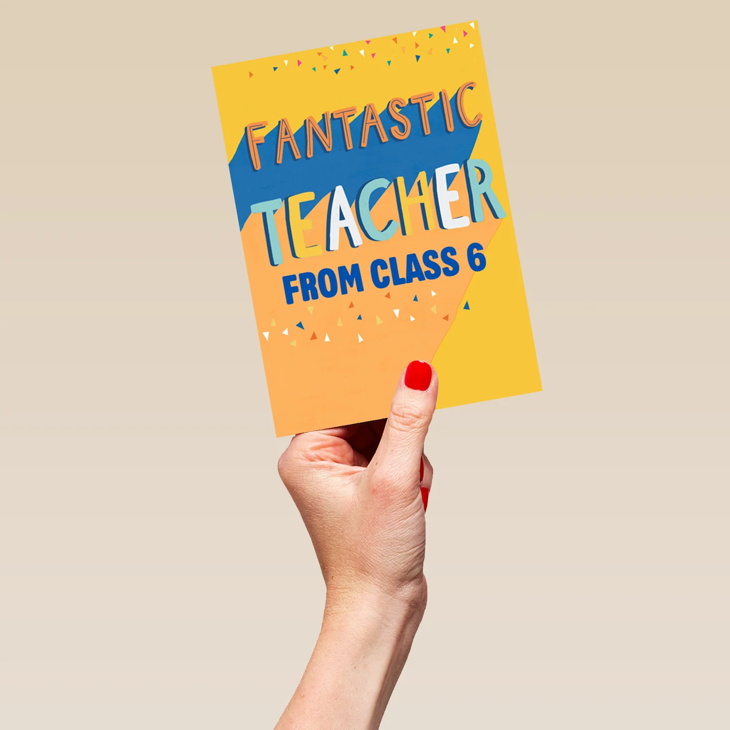 Personalised Editable Multicoloured Thank You Fantastic Teacher Card - Image 5
