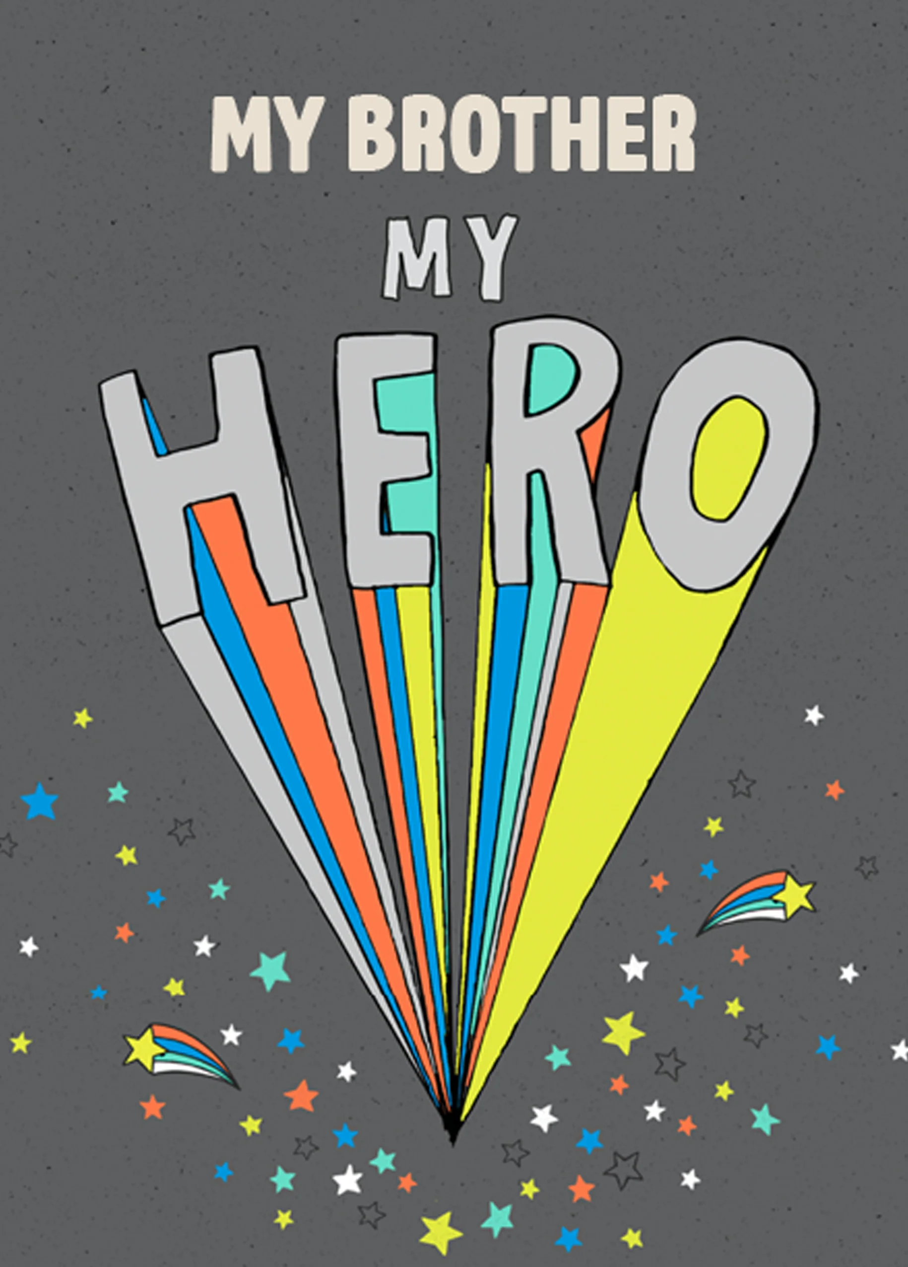 Personalised Editable My Hero Birthday Card For Brother