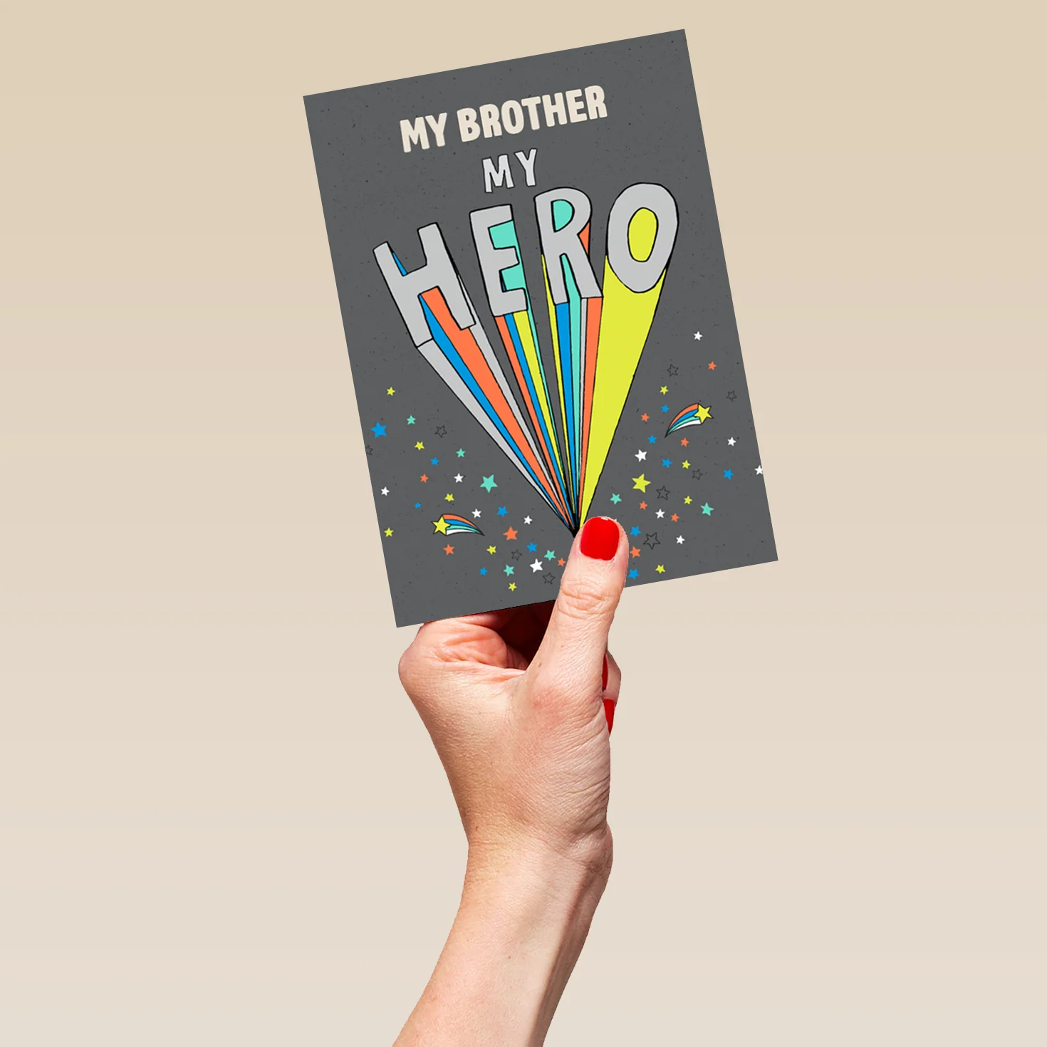 Personalised Editable My Hero Birthday Card For Brother - Image 5