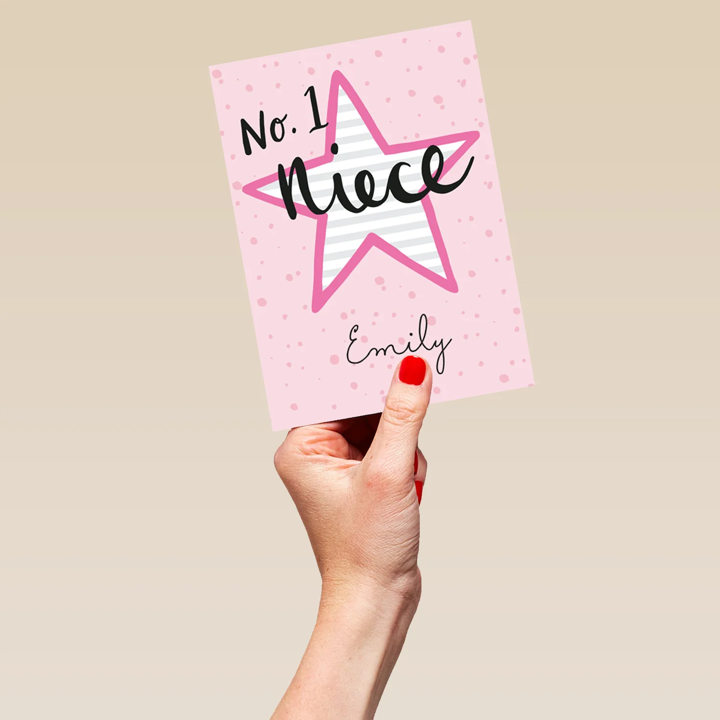 Personalised Editable Number One Niece Birthday Card - Image 5