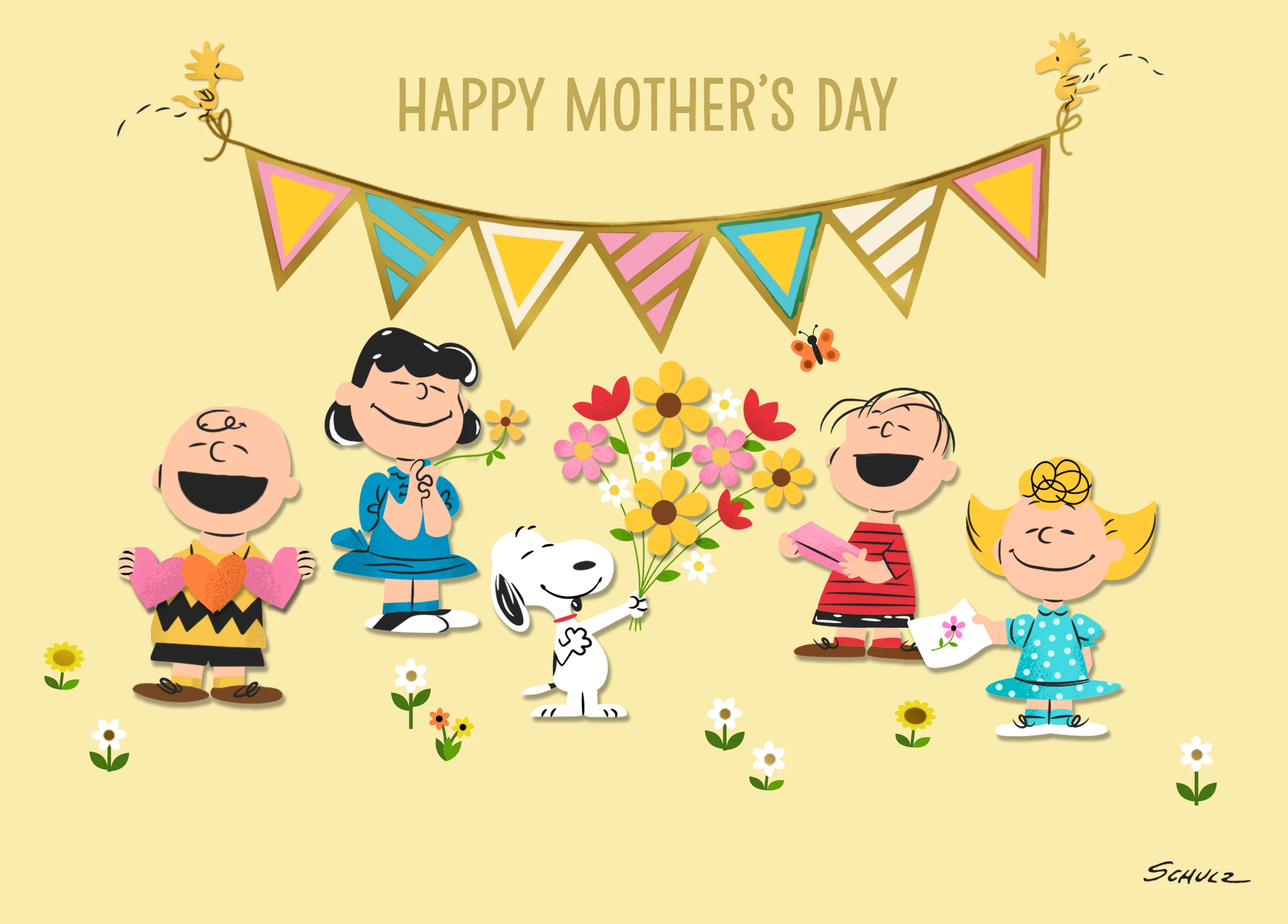 Personalised & Editable PEANUTS™ Gang Mother's Day Card