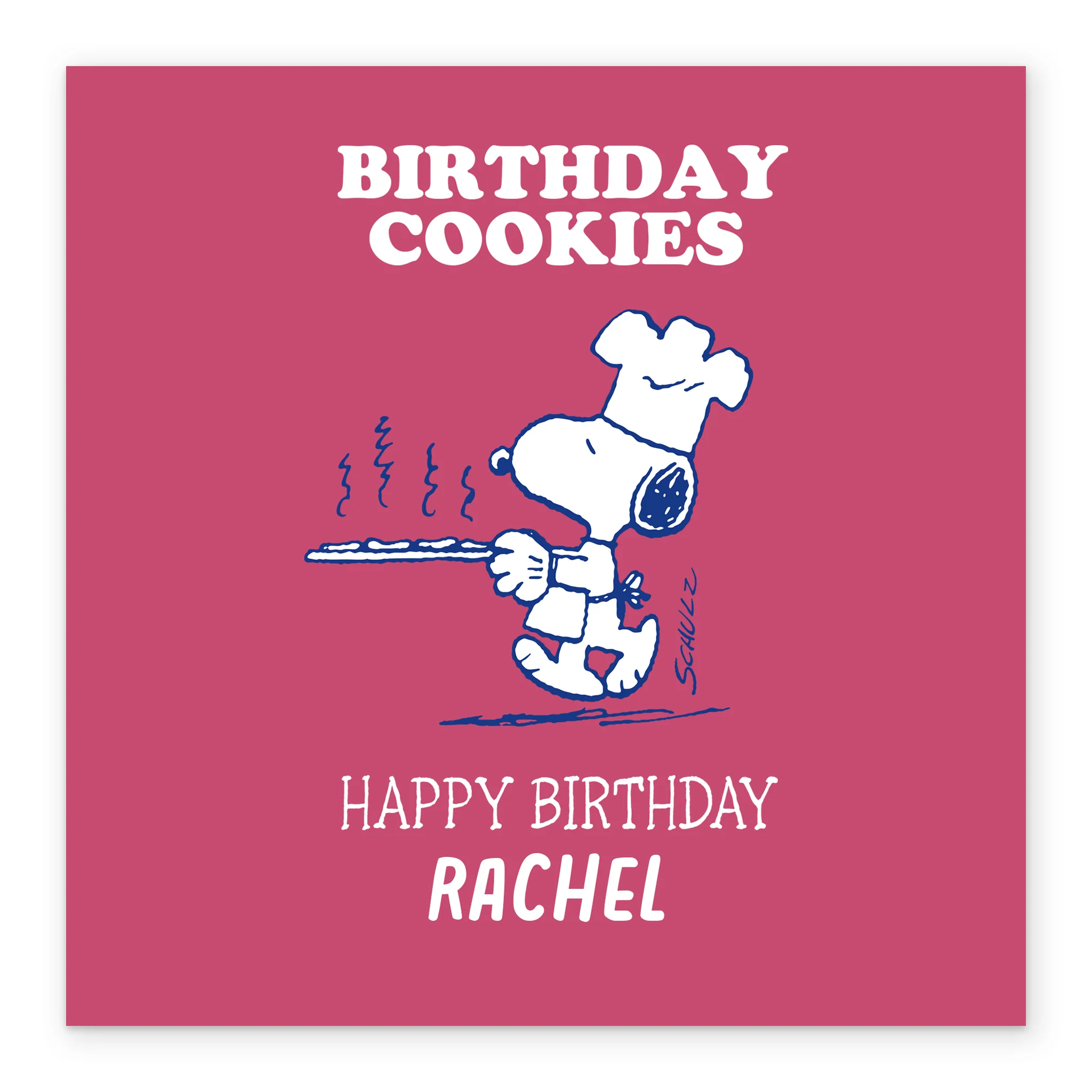 Personalised Editable PEANUTS™ SNOOPY Cookies Birthday Card - Image 2